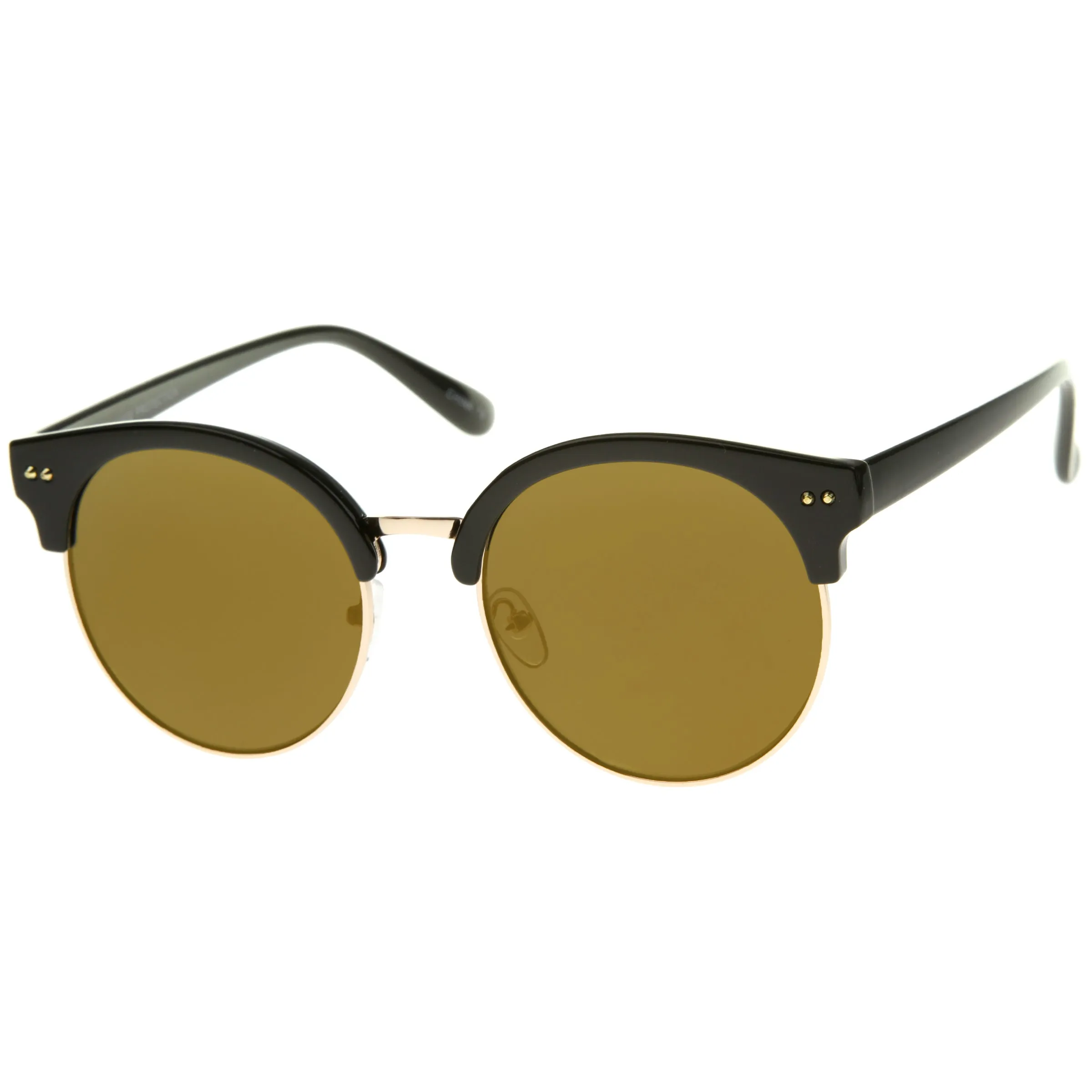 Oversize Women's Half Frame Mirror Lens Sunglasses A406 sold by ZeroUV product image thumbnail 2