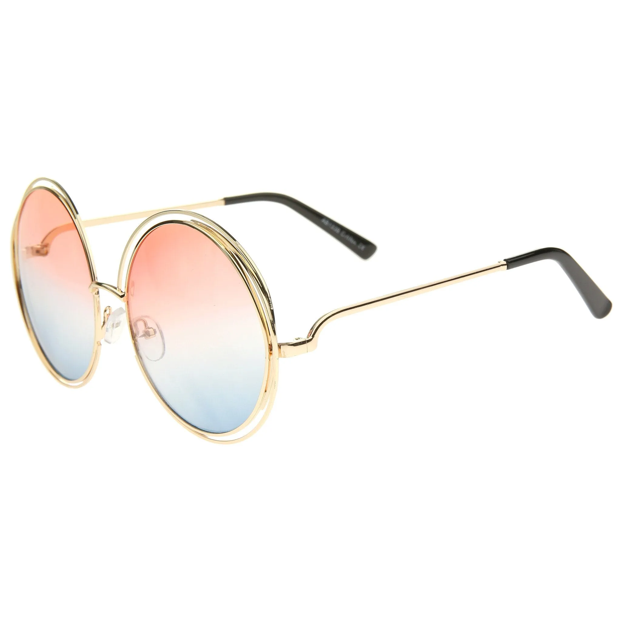 Women's Retro Hippie Oversize Round Gradient Lens Sunglasses A194 sold by ZeroUV product image thumbnail 3