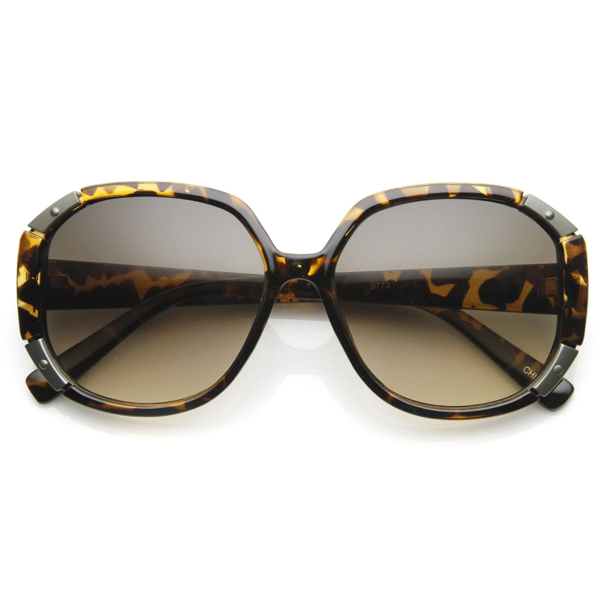 Women's Oversize Square Fashion Corner Accented Sunglasses 9135 sold by ZeroUV product image thumbnail 3
