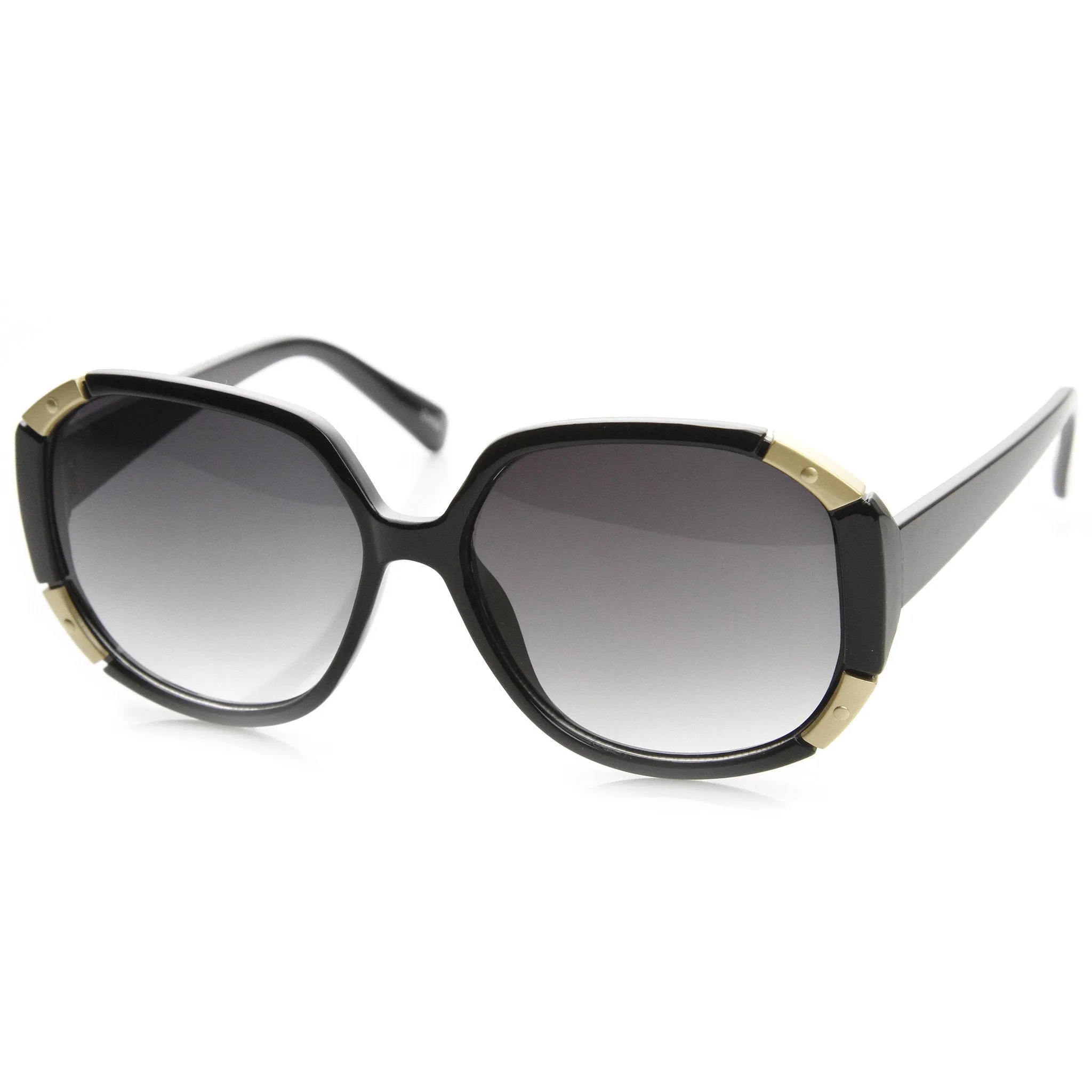 Women's Oversize Square Fashion Corner Accented Sunglasses 9135 sold by ZeroUV product image thumbnail 5