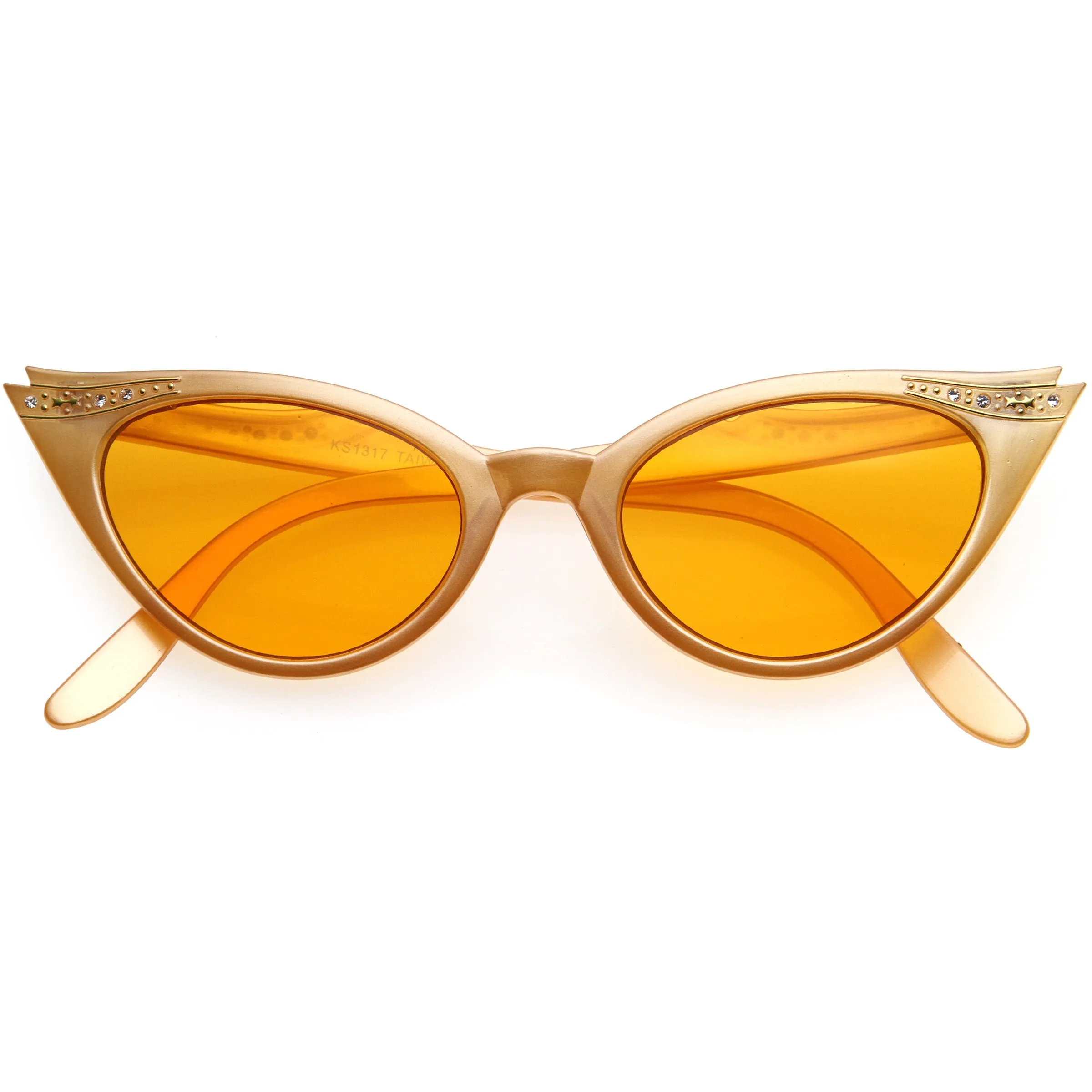 Color Pop 50s Vintage Womens Fashion Rhinestone Cat Eye Sunglasses D176 sold by ZeroUV