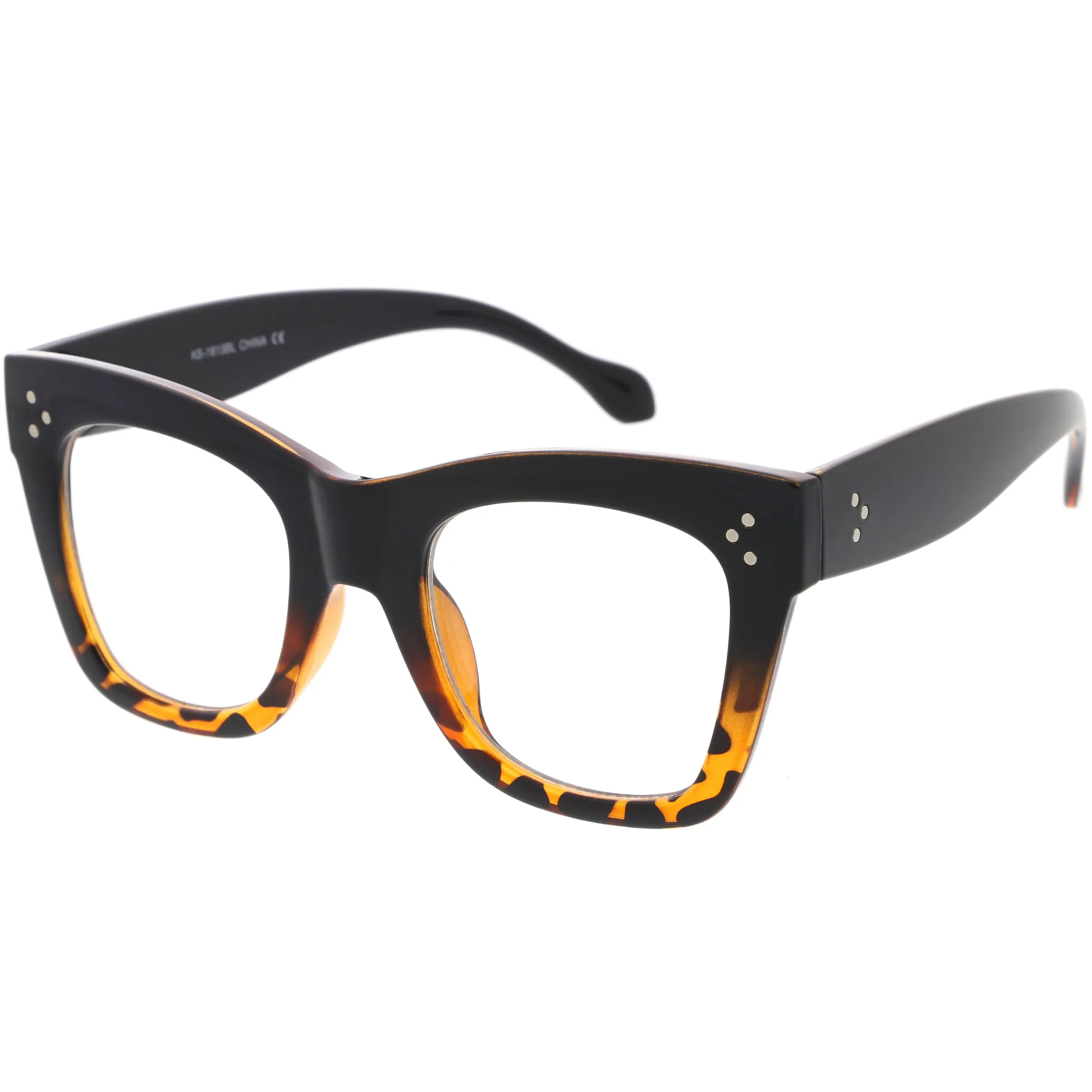 High Fashion Horn Rimmed Blue Light Protected Chunky Glasses D293 sold by ZeroUV product image thumbnail 5