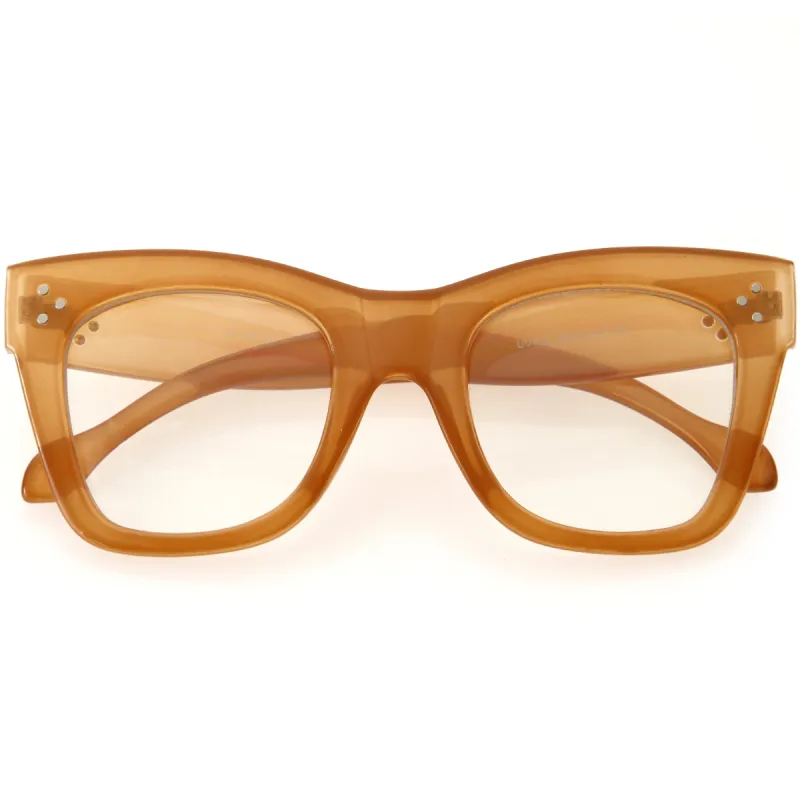 High Fashion Horn Rimmed Blue Light Protected Chunky Glasses D293 sold by ZeroUV