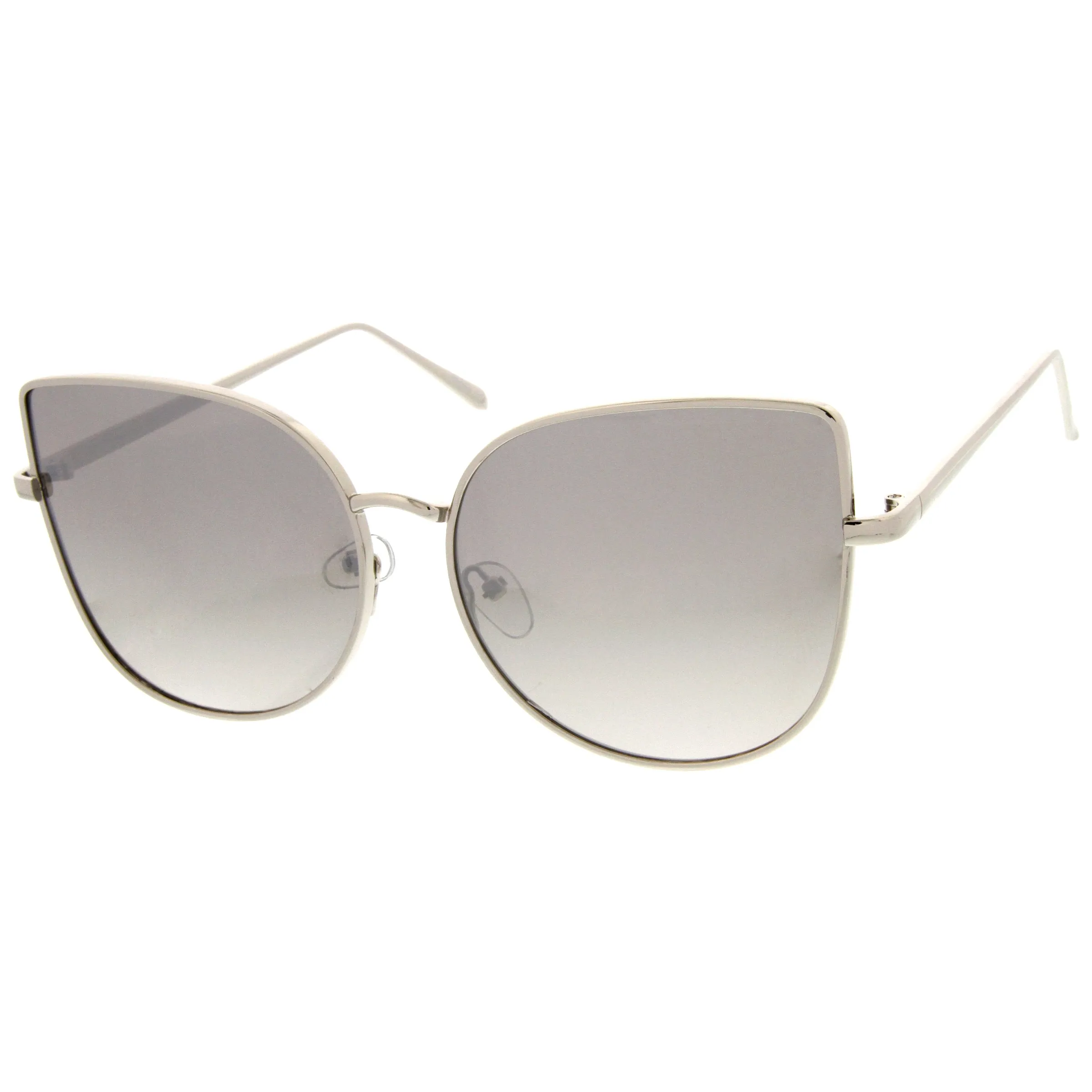 Oversize Modern Flat Mirror Lens Fat Eye Sunglasses A852 sold by ZeroUV product image thumbnail 4