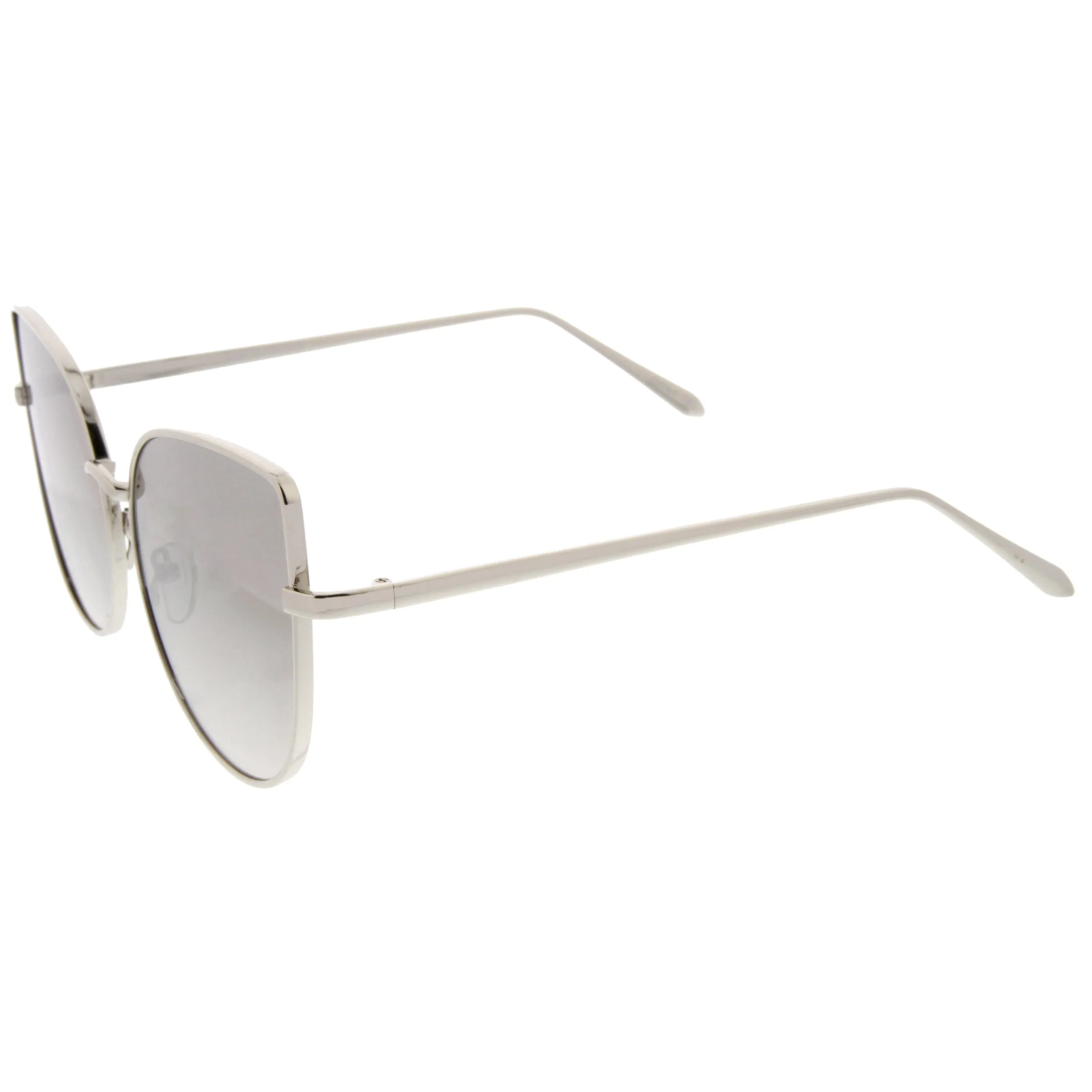 Oversize Modern Flat Mirror Lens Fat Eye Sunglasses A852 sold by ZeroUV product image thumbnail 5