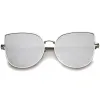 Oversize Modern Flat Mirror Lens Fat Eye Sunglasses A852 sold by ZeroUV