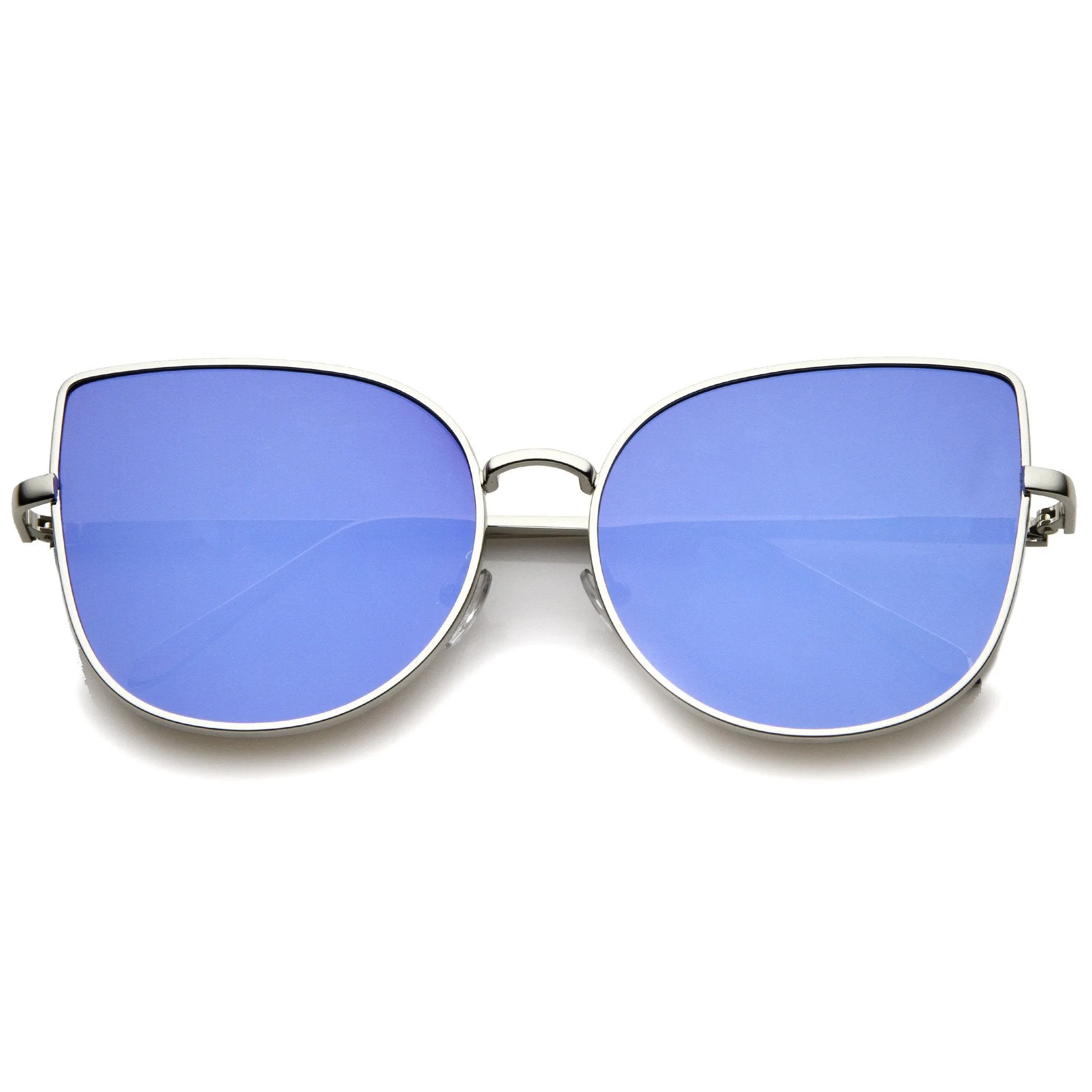 Oversize Modern Flat Mirror Lens Fat Eye Sunglasses A852 sold by ZeroUV