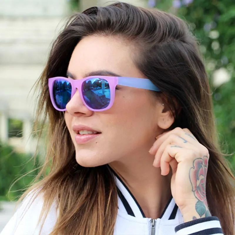 Retro Festival Summer Horned Rim Mirror Lens Sunglasses 9585 sold by ZeroUV product image thumbnail 4