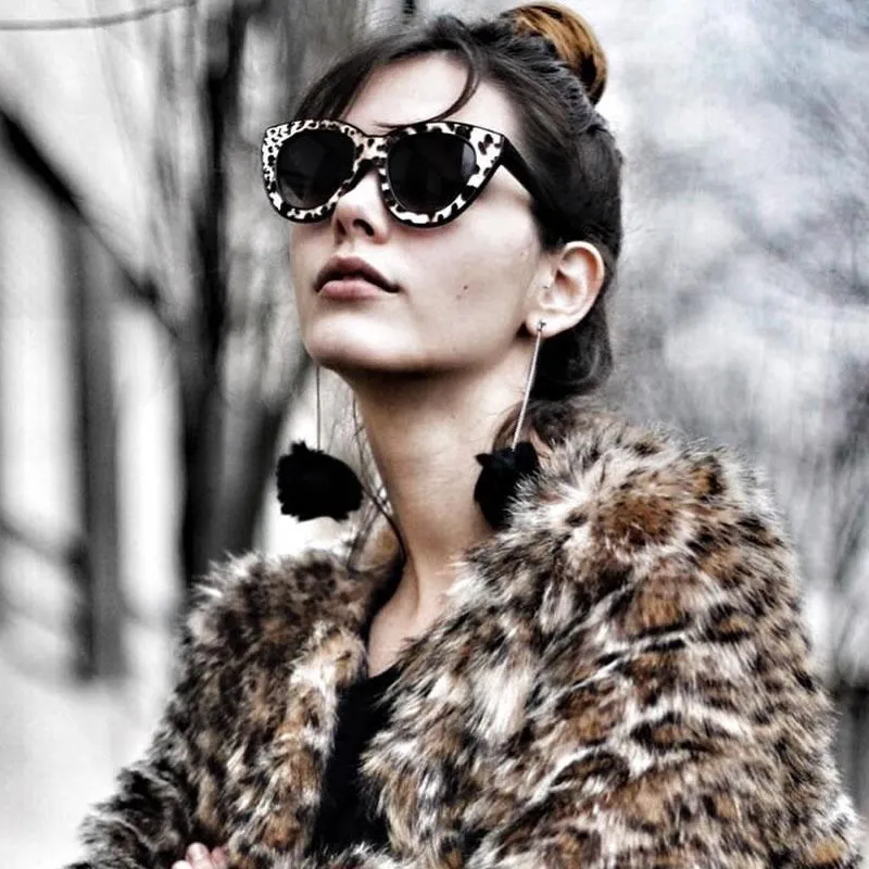 Indie Trendy Womens Block Cut Oversize Cat Eye Sunglasses 9160 sold by ZeroUV product image thumbnail 4