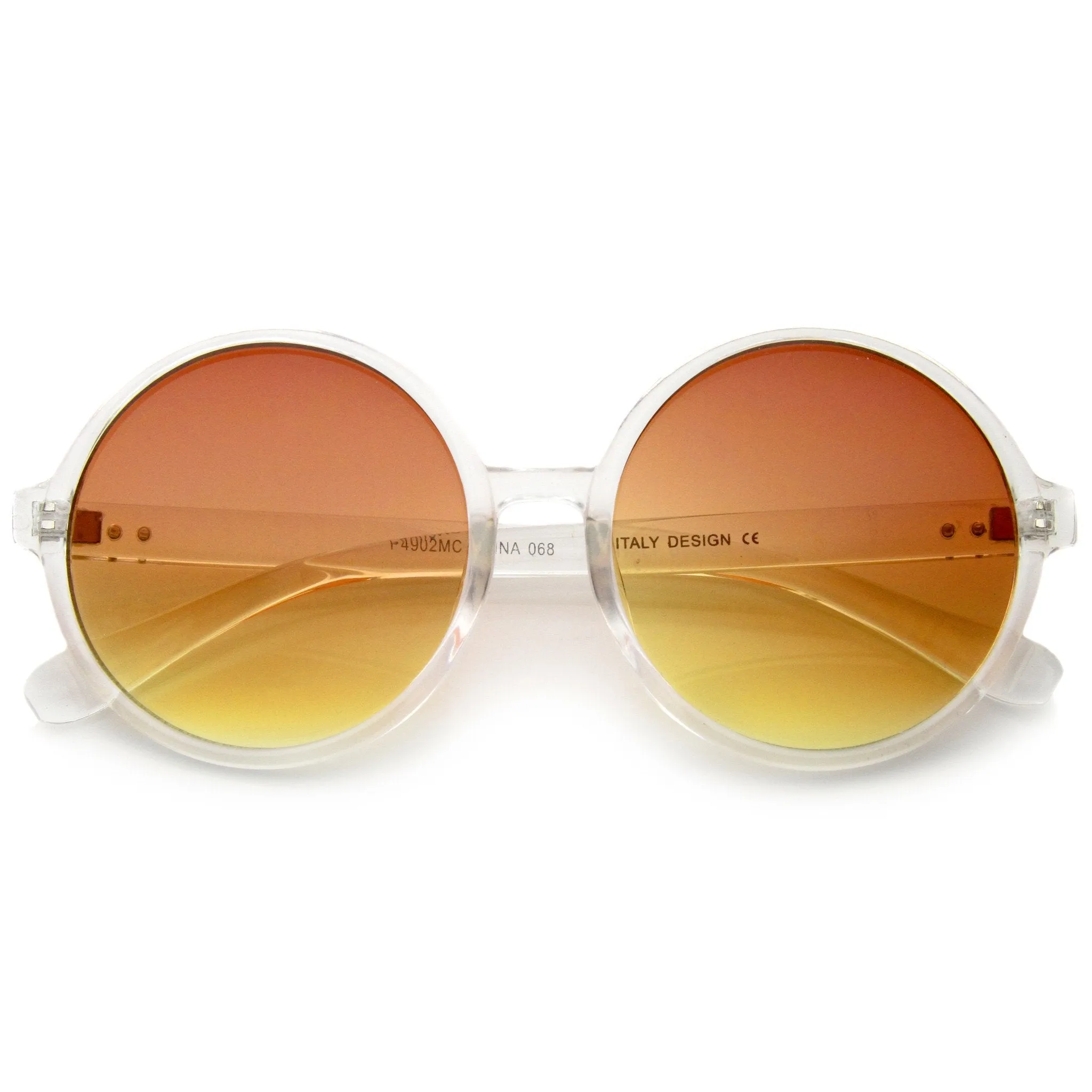 Disco Transparent Color Gradient Lens Round Sunglasses A314 sold by ZeroUV