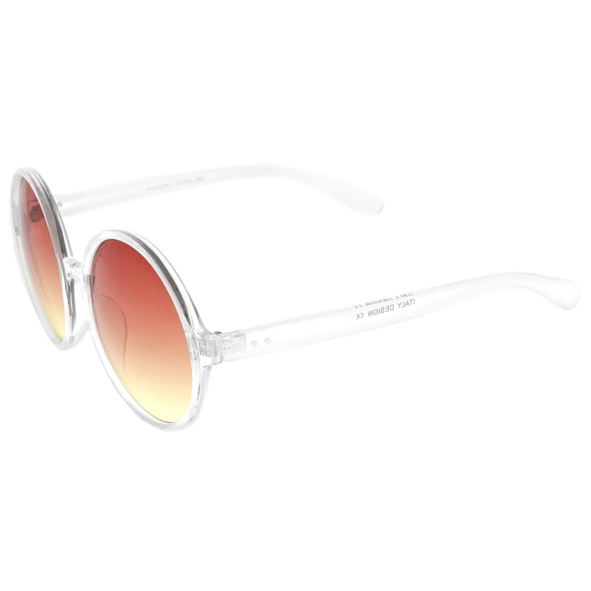 Disco Transparent Color Gradient Lens Round Sunglasses A314 sold by ZeroUV product image thumbnail 3