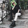 Women's Retro Flat Angle Colored Lens Black Frame Sunglasses C511 sold by ZeroUV