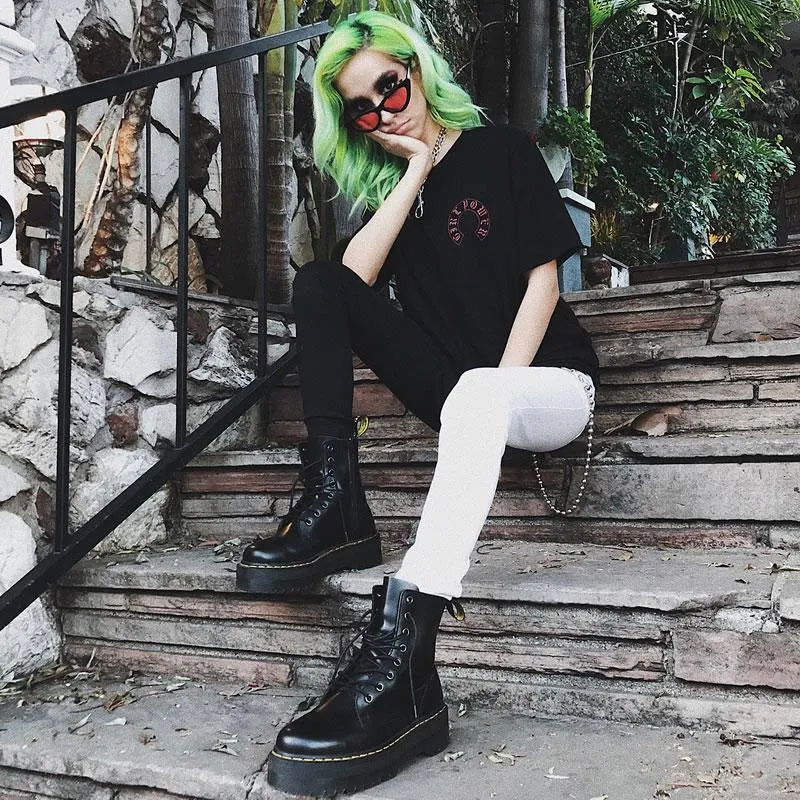 Women's Retro Flat Angle Colored Lens Black Frame Sunglasses C511 sold by ZeroUV product image thumbnail 5