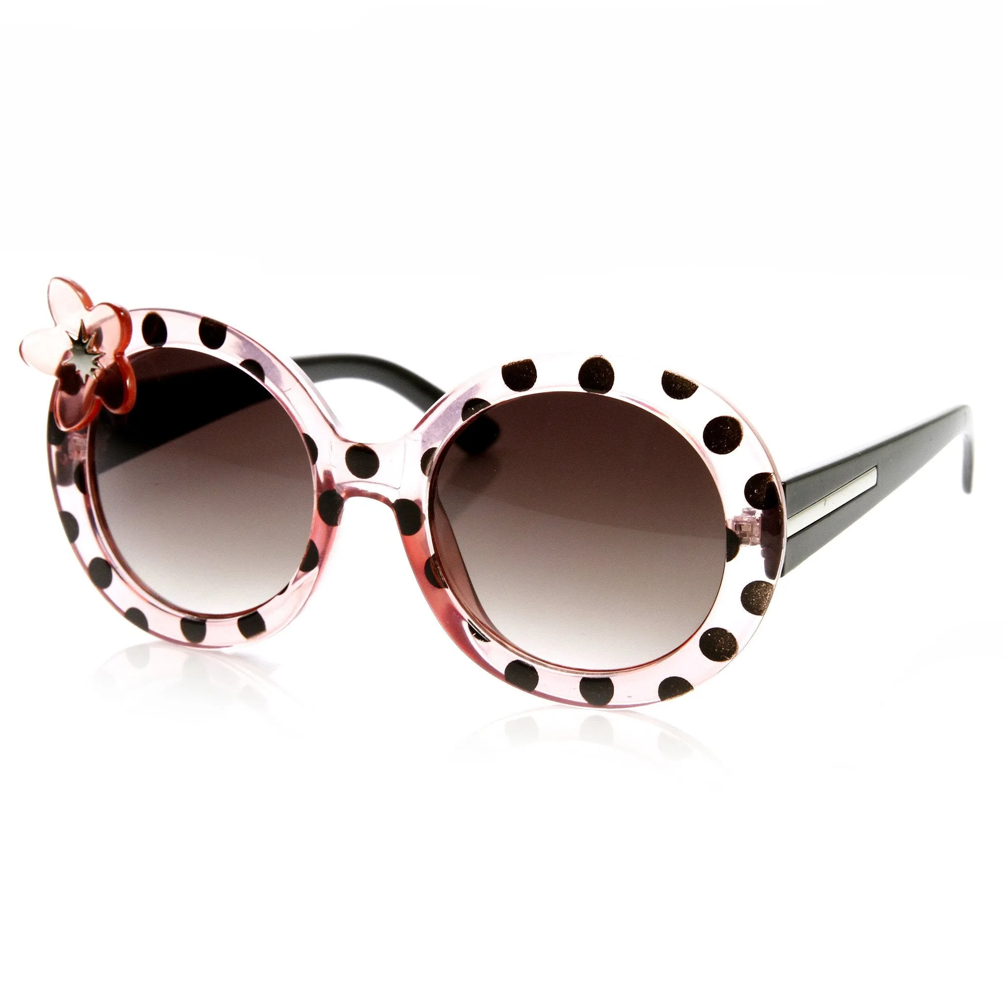 Womens Oversize Round Flower Lady Bug Print Sunglasses 9335 sold by ZeroUV product image thumbnail 5