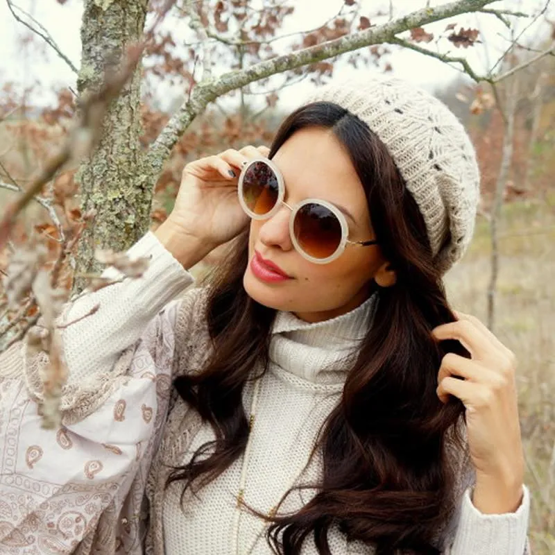 European Round Fashion Designer Women's Sunglasses sold by ZeroUV product image thumbnail 5