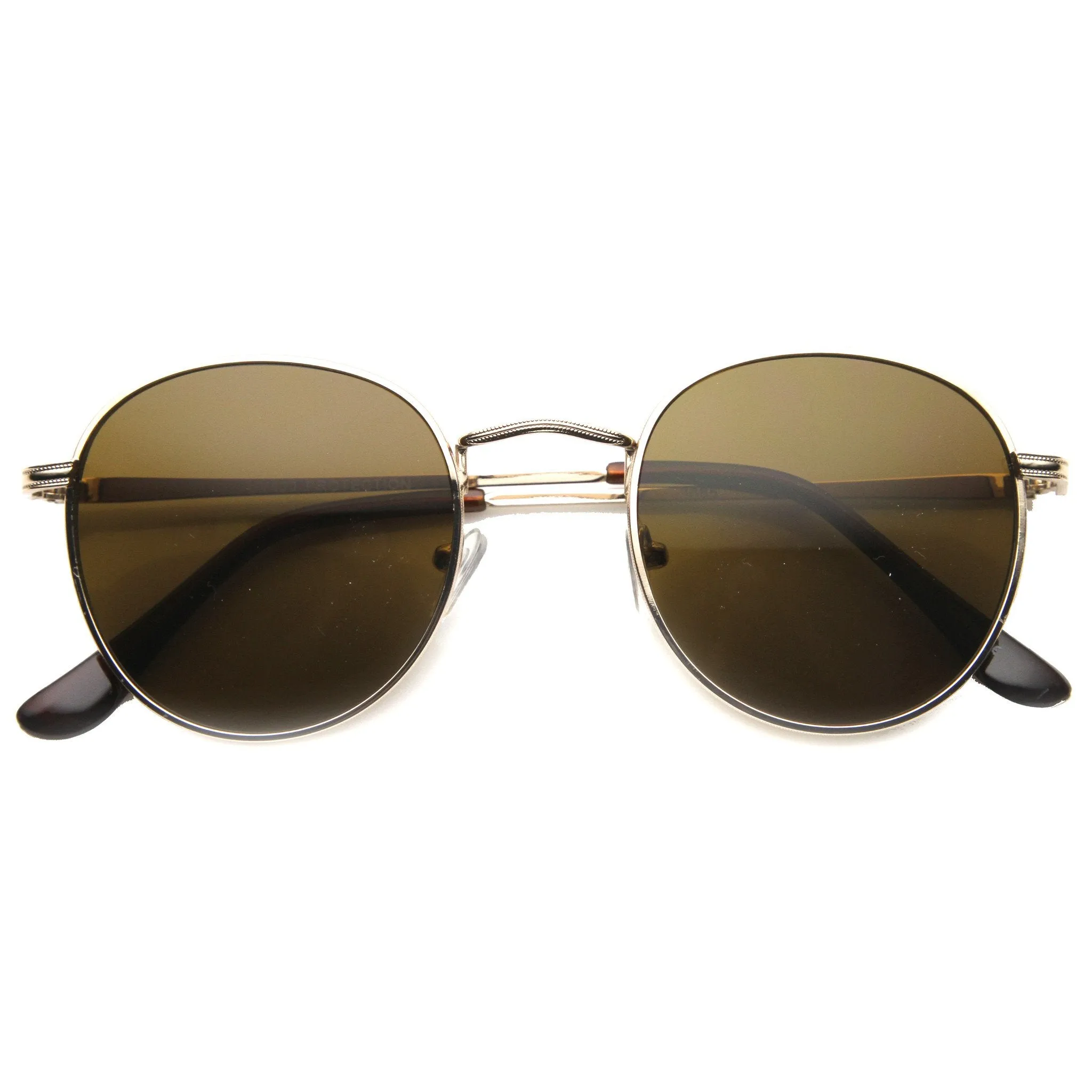 Retro Indie Unisex Round Metal Sunglasses 9854 sold by ZeroUV