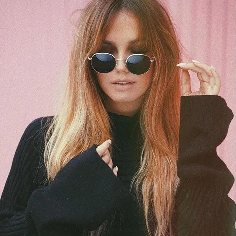 Retro Indie Unisex Round Metal Sunglasses 9854 sold by ZeroUV product image thumbnail 3