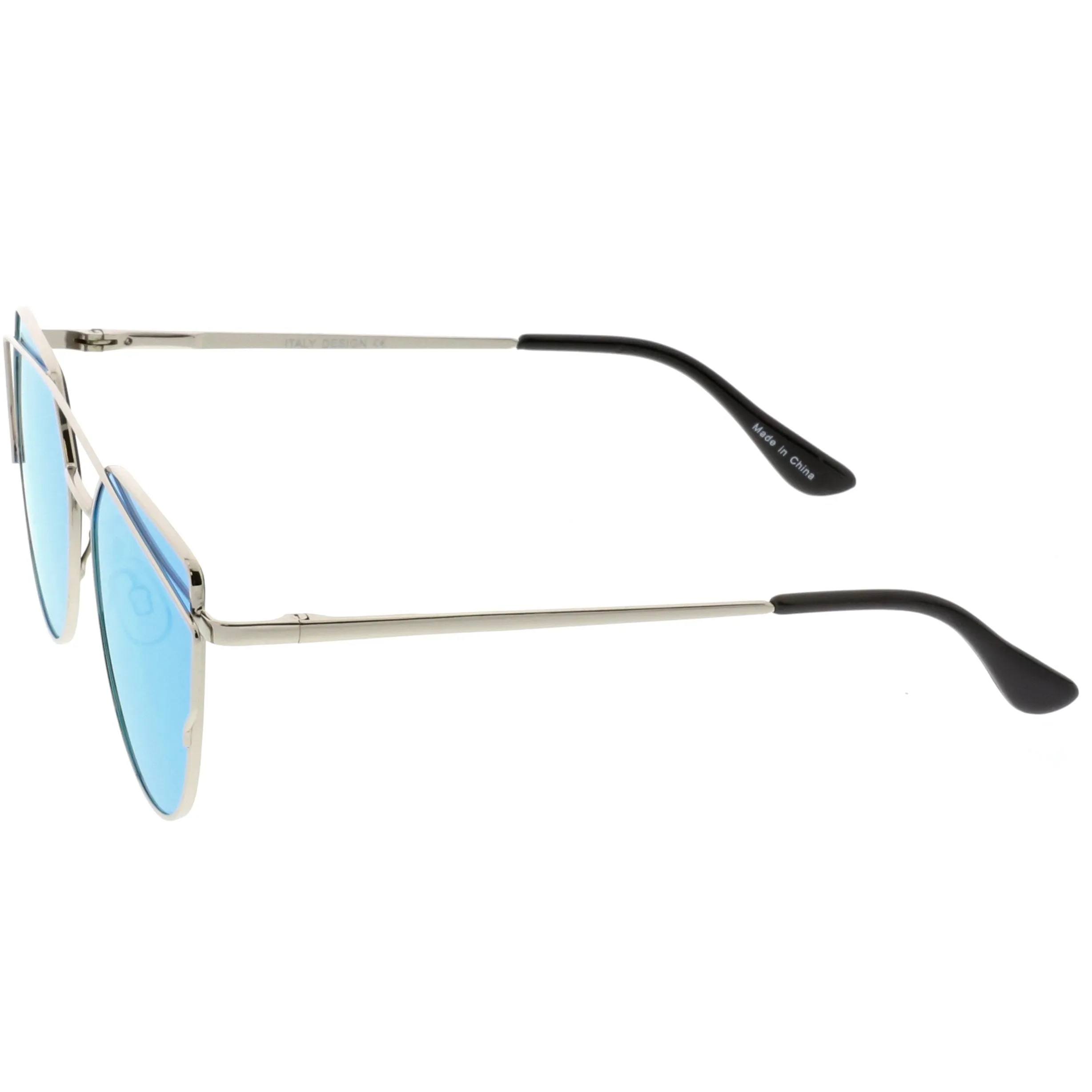 Premium Oversize Laser Cut Cat Eye Mirrored Flat Lens Sunglasses C358 sold by ZeroUV product image thumbnail 5