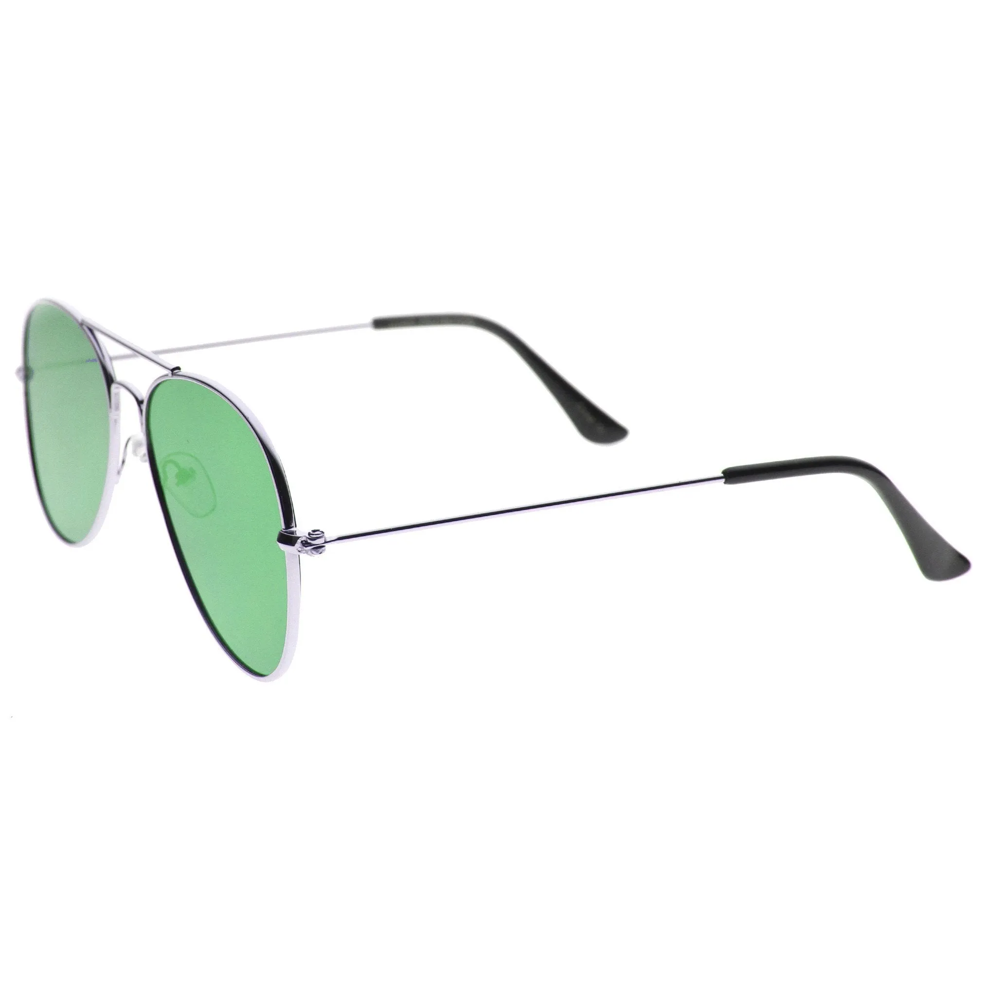 Modern Flat Lens Wire Metal Aviator Sunglasses A174 sold by ZeroUV product image thumbnail 5
