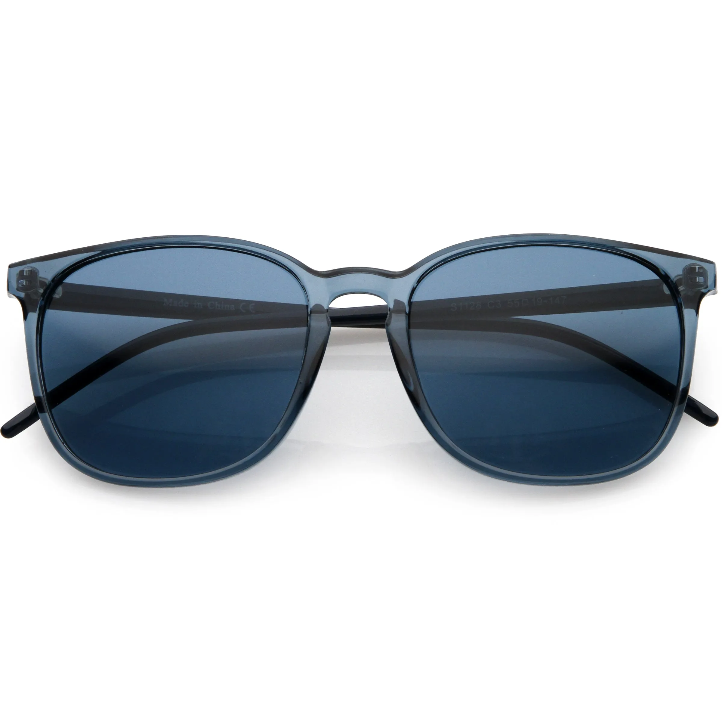 Thin Everyday Lightweight Oversize Horn Rimmed Sunglasses D006 sold by ZeroUV