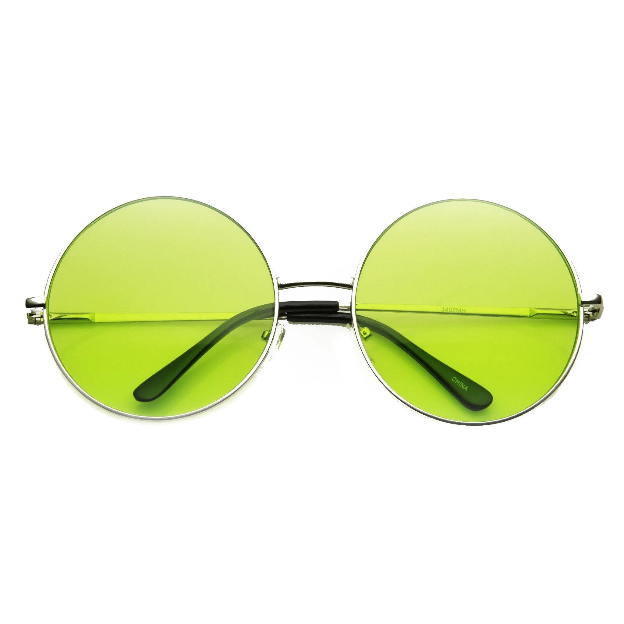 Indie Festival Hippie Oversize Round Colorful Lens Sunglasses 9580 sold by ZeroUV product image thumbnail 4