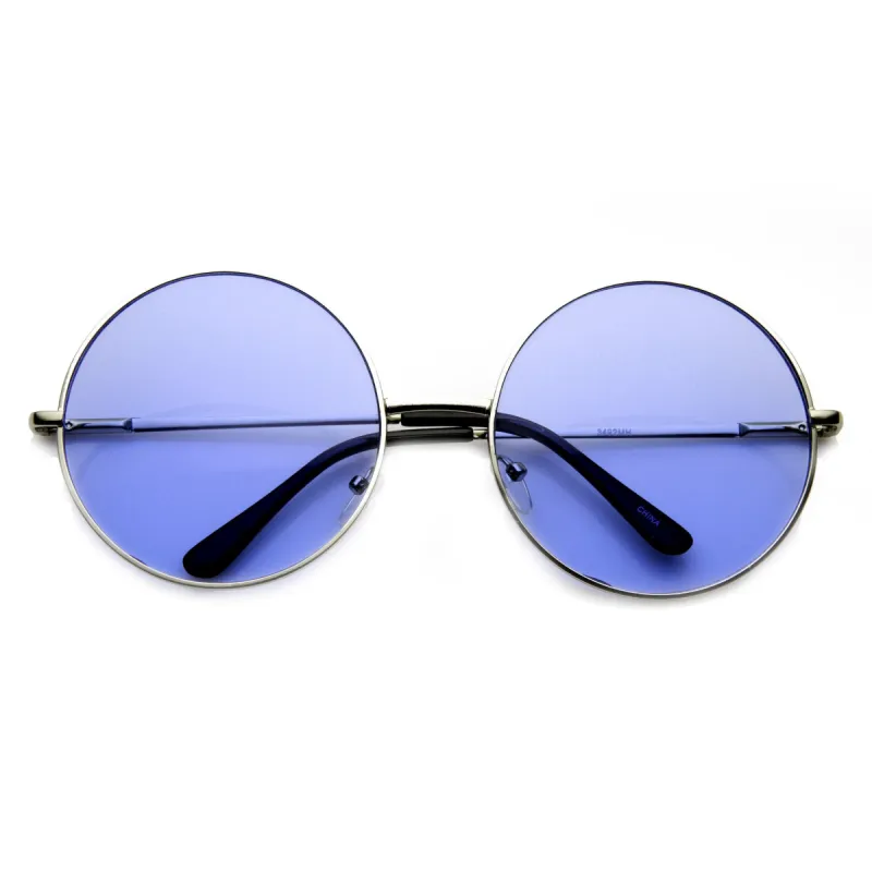 Indie Festival Hippie Oversize Round Colorful Lens Sunglasses 9580 sold by ZeroUV