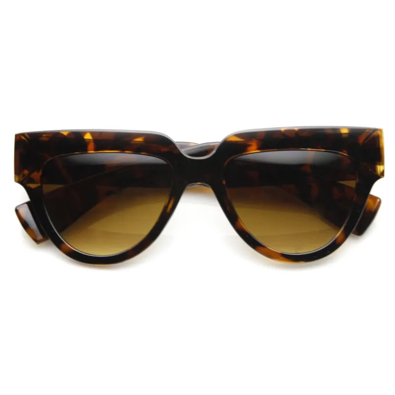 Womens Retro Bold Frame Flat Top Hipster Sunglasses 9227 sold by ZeroUV