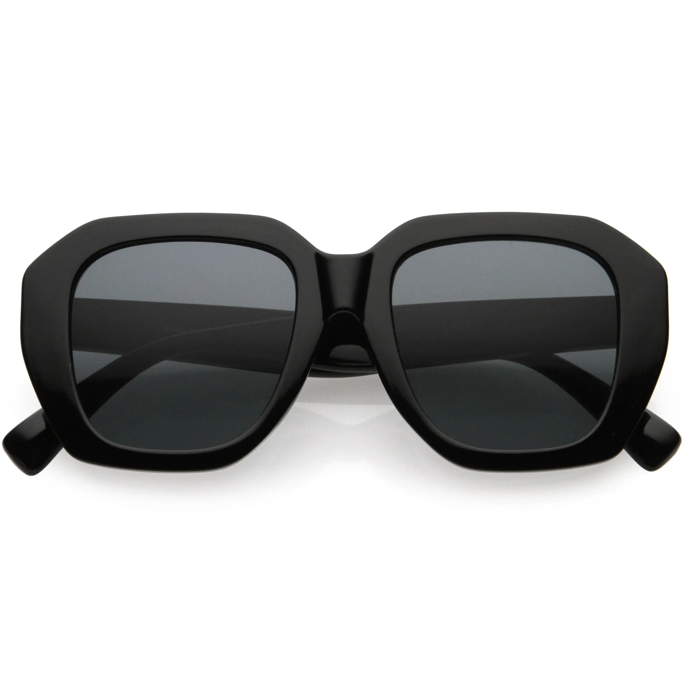 Chunky High Fashion Neutral Colored Lens Oversize Women's Square Sunglasses D058 sold by ZeroUV