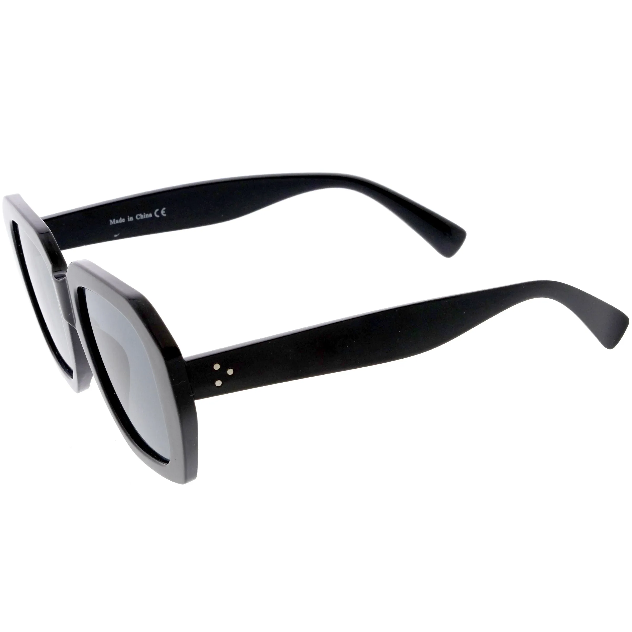 Chunky High Fashion Neutral Colored Lens Oversize Women's Square Sunglasses D058 sold by ZeroUV product image thumbnail 3