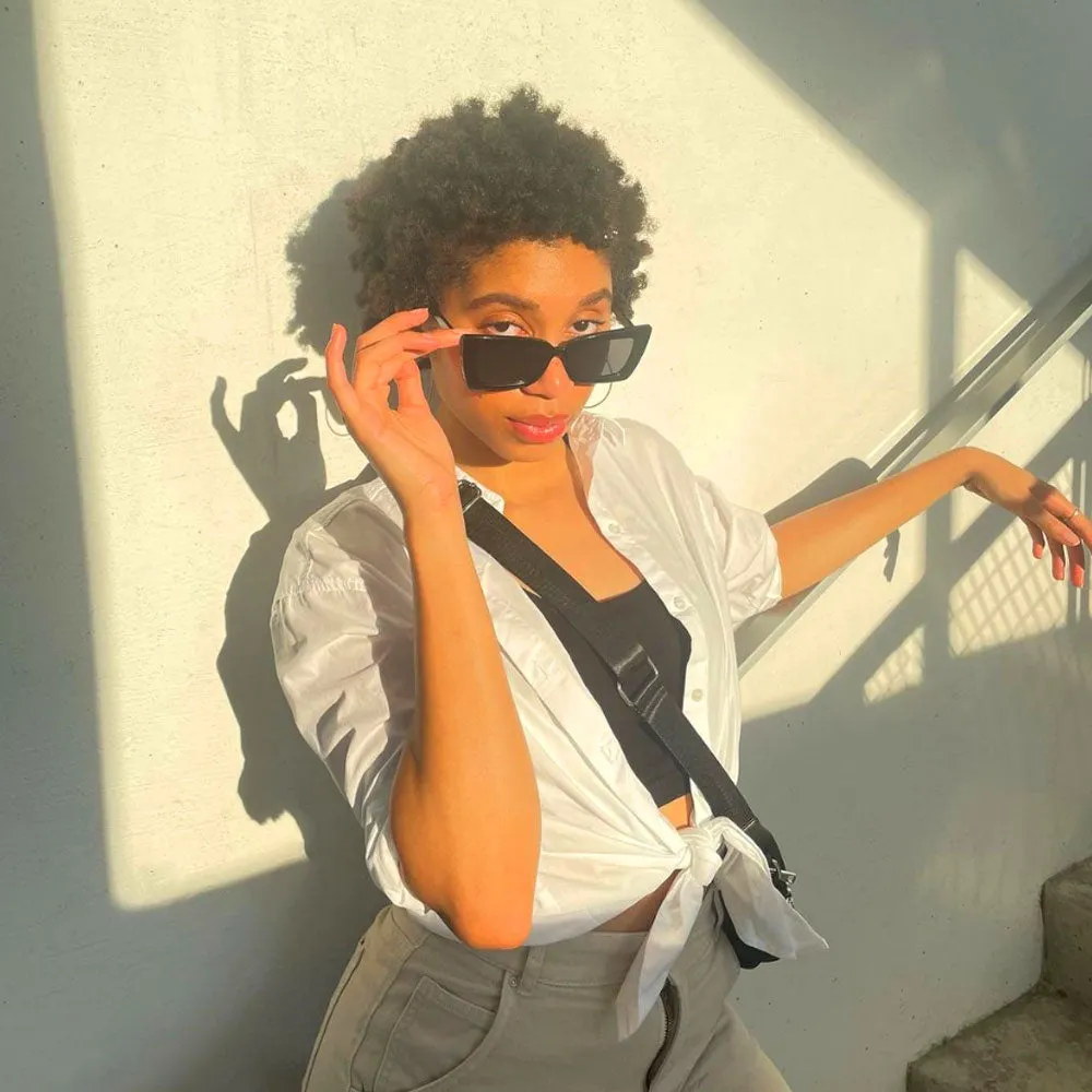 Medium Flat Lens Thick Rimmed Cat Eye Sunglasses D265 sold by ZeroUV product image thumbnail 2