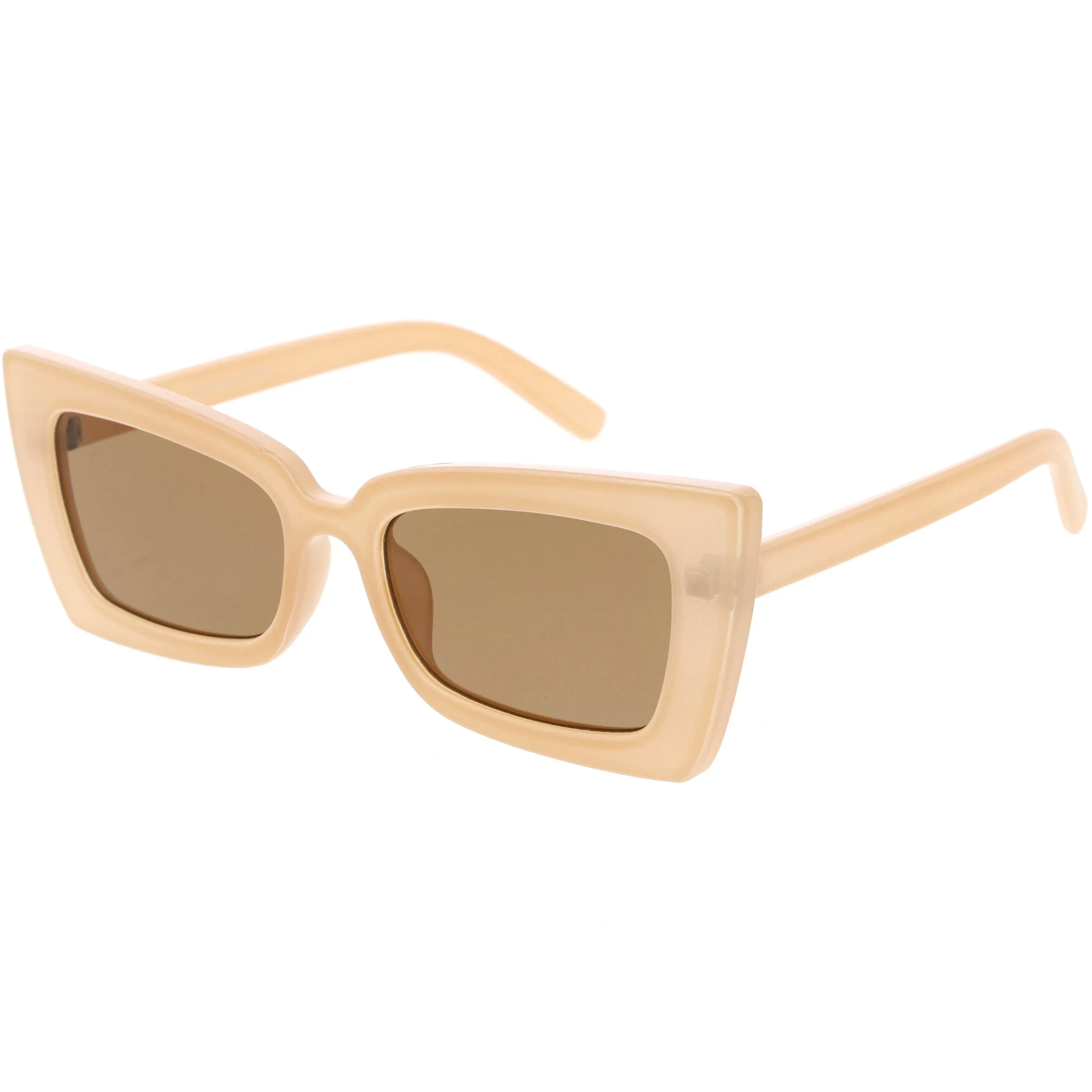 Medium Flat Lens Thick Rimmed Cat Eye Sunglasses D265 sold by ZeroUV product image thumbnail 4