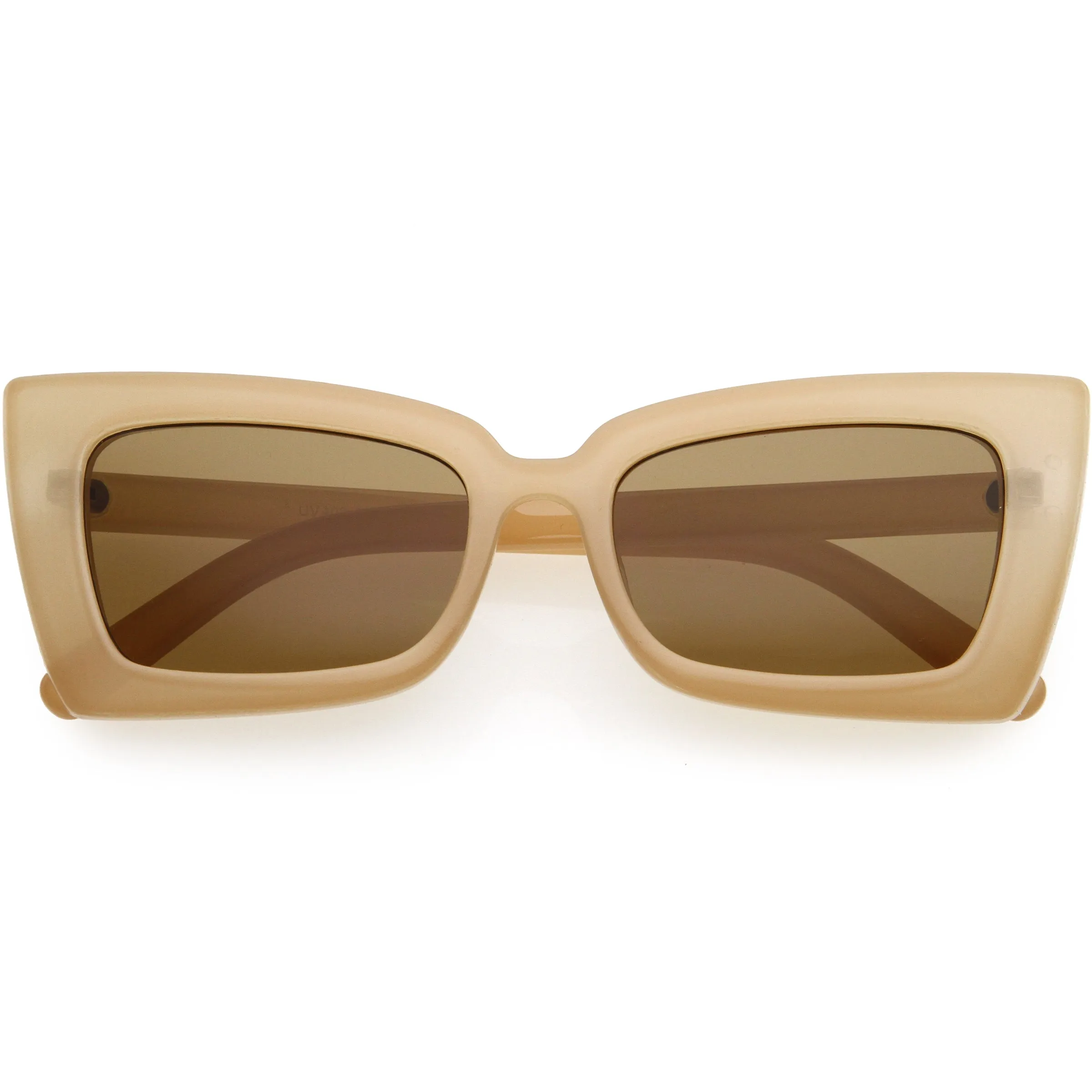 Medium Flat Lens Thick Rimmed Cat Eye Sunglasses D265 sold by ZeroUV product image thumbnail 3