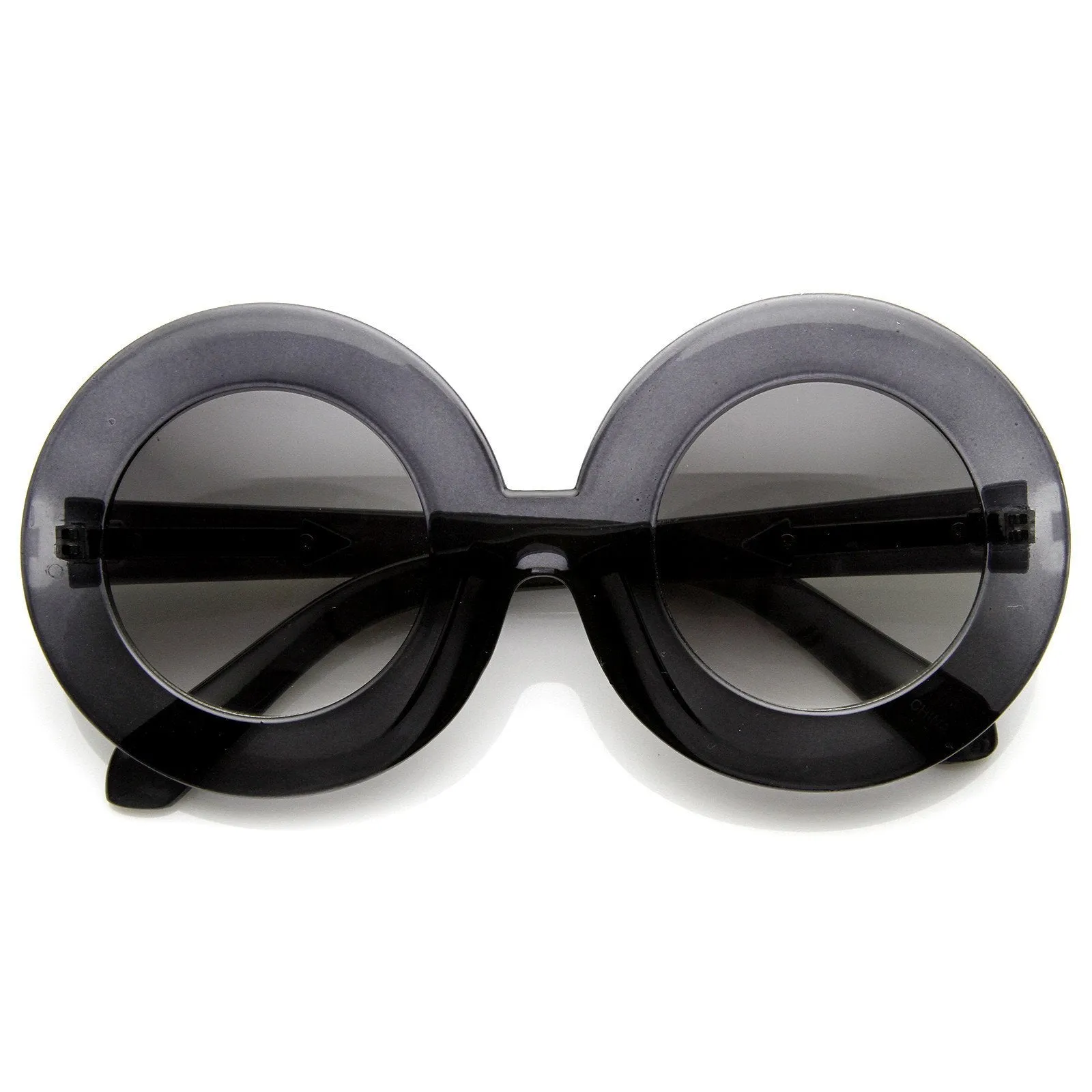 Women's Thick Oversize Designer Fashion Round Sunglasses sold by ZeroUV product image thumbnail 5