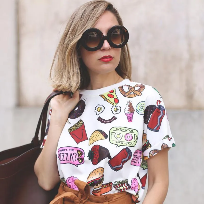 Women's Thick Oversize Designer Fashion Round Sunglasses sold by ZeroUV product image thumbnail 2