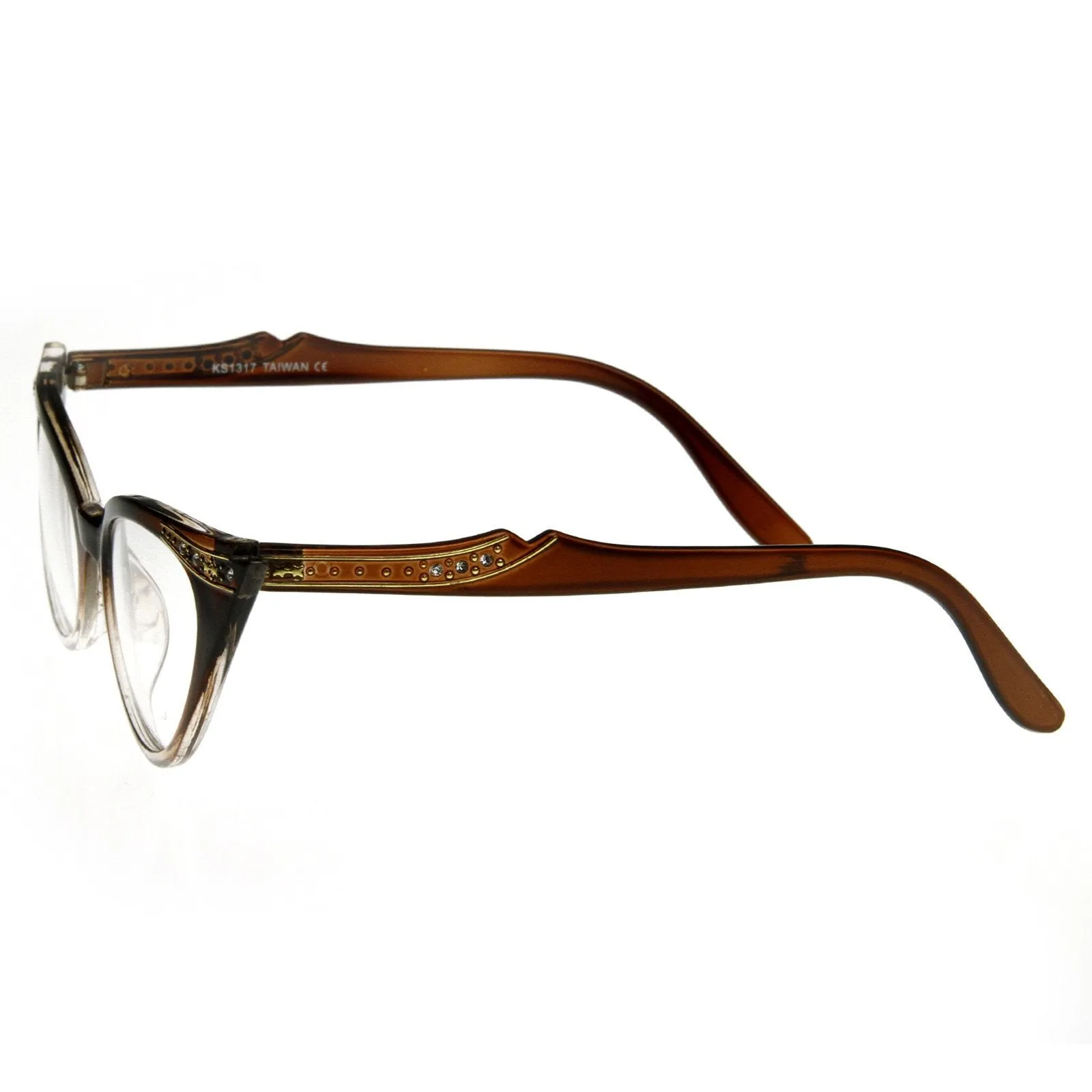 Vintage 1950's Womens Cat Eye Clear Lens Glasses 8783 sold by ZeroUV product image thumbnail 5