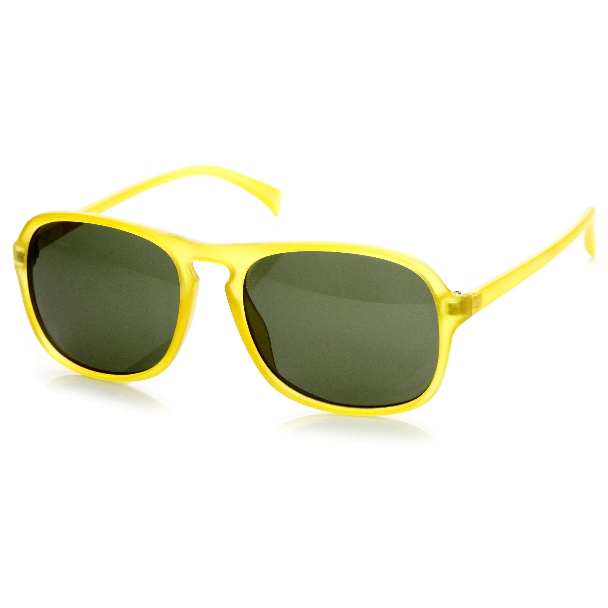 Trendy Retro Fashion Matte Keyhole Square Aviator Sunglasses 9177 sold by ZeroUV product image thumbnail 3