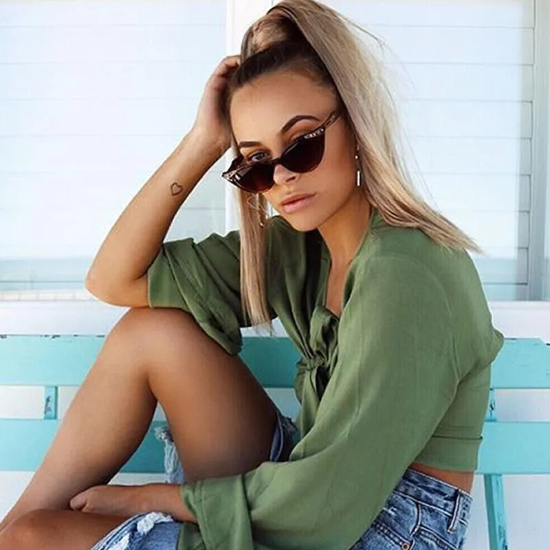 Elegant 50s Vintage Womens Fashion Rhinestone Cat Eye Sunglasses 8433 sold by ZeroUV product image thumbnail 2