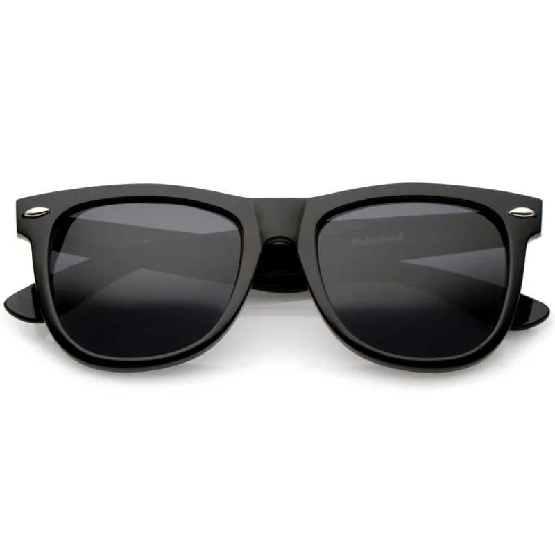 Classic Large Polarized Lens Horned Rim Sunglasses 6105 sold by ZeroUV