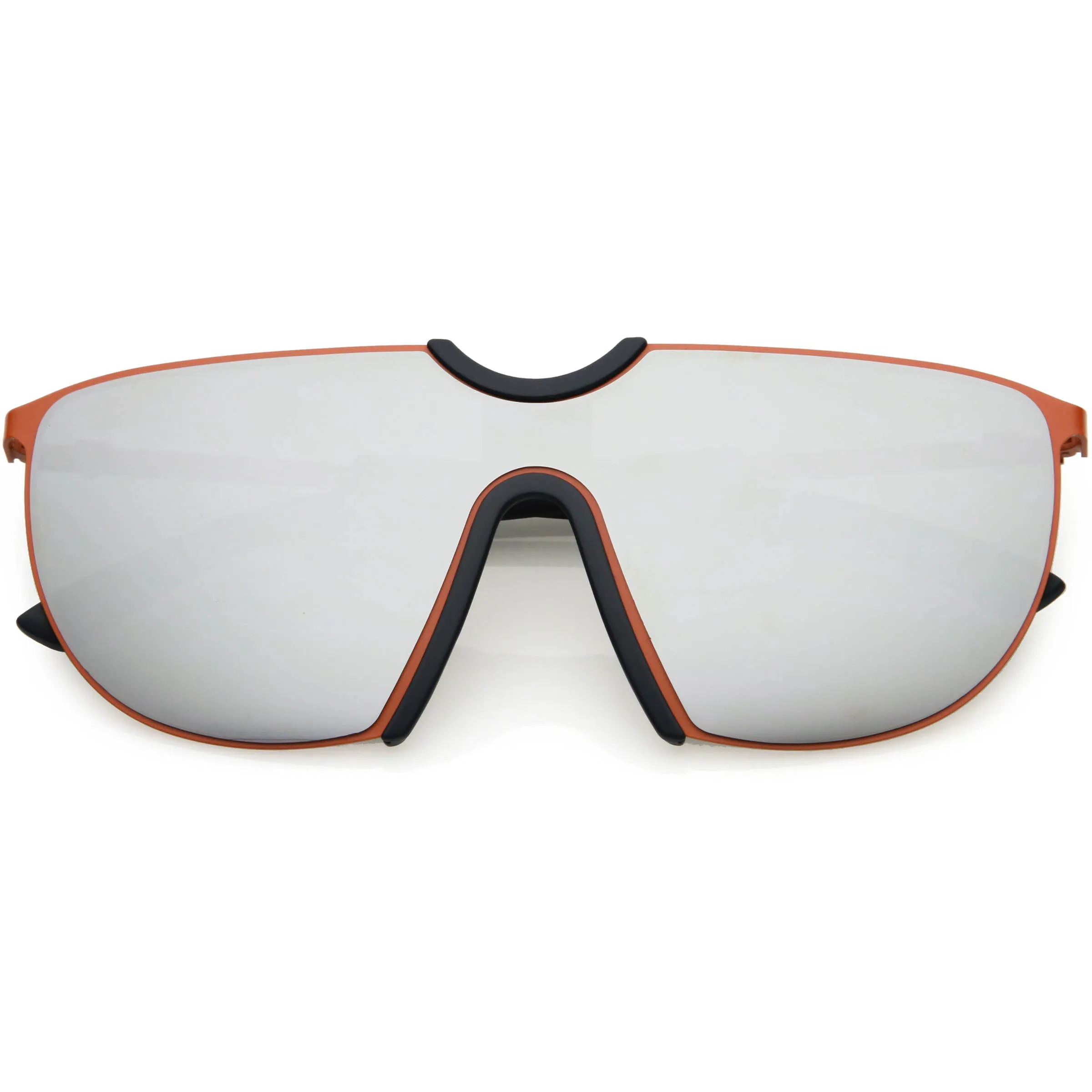 Futuristic Space Shield Metal One Piece Aviator Sunglasses C965 sold by ZeroUV product image thumbnail 4