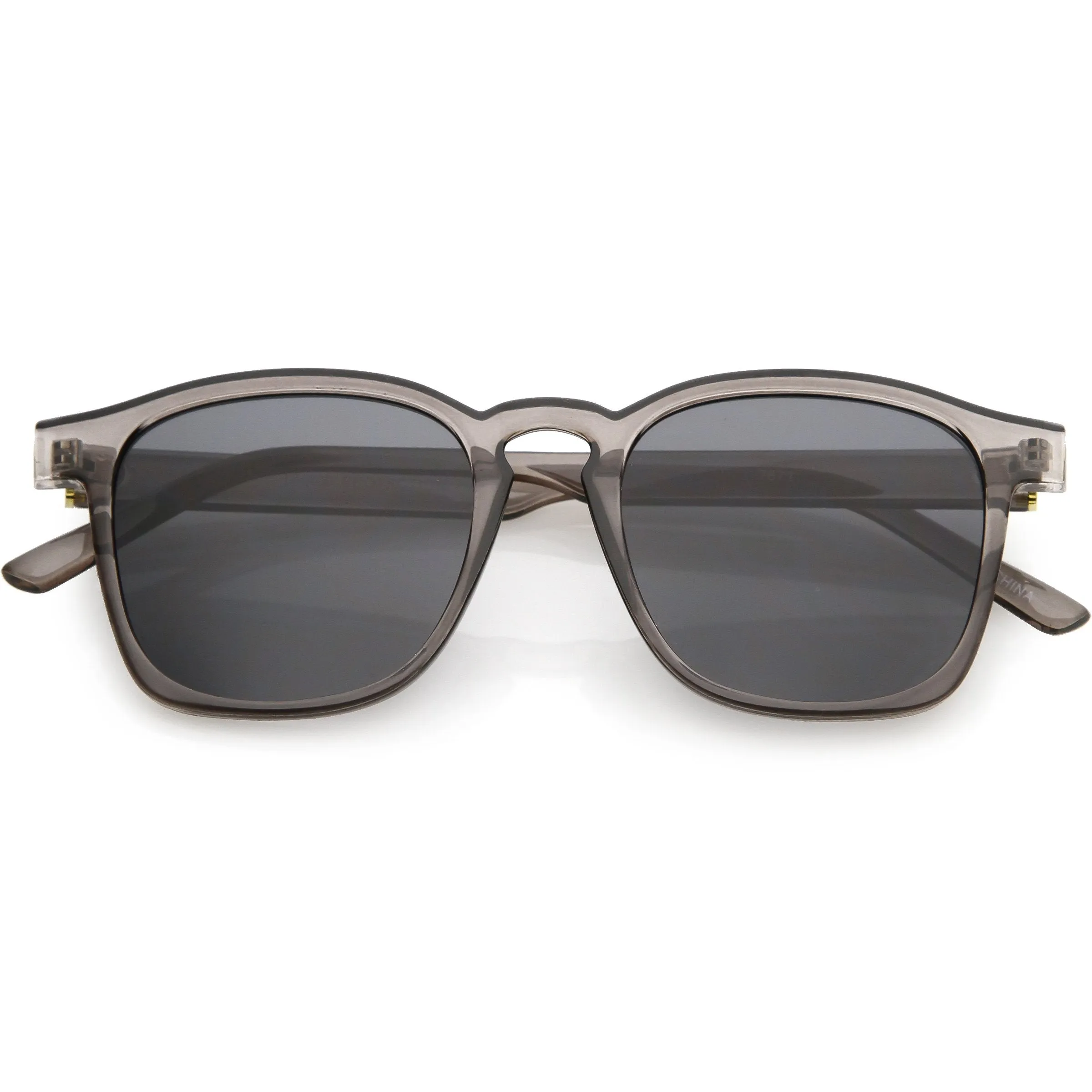 Classic Retro Dapper Horned Rim Transparent Frame Sunglasses C878 sold by ZeroUV product image thumbnail 5