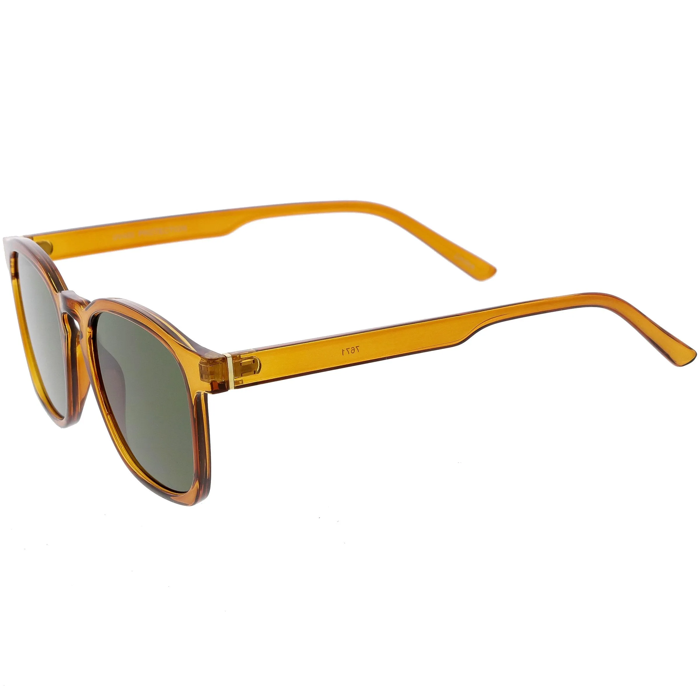 Classic Retro Dapper Horned Rim Transparent Frame Sunglasses C878 sold by ZeroUV product image thumbnail 3