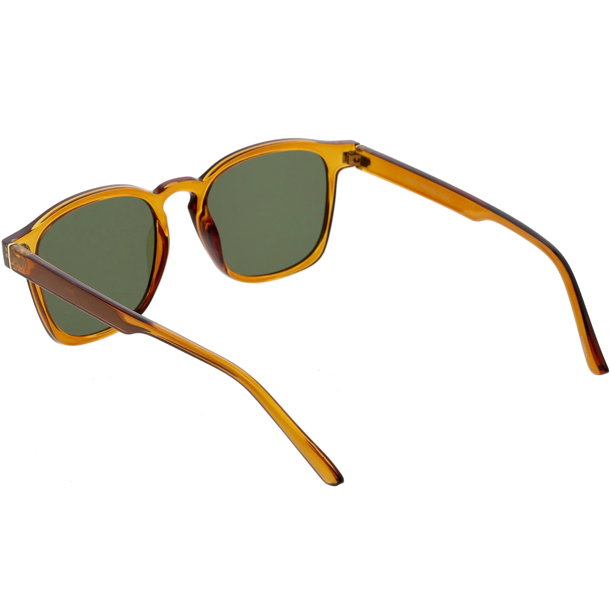 Classic Retro Dapper Horned Rim Transparent Frame Sunglasses C878 sold by ZeroUV product image thumbnail 4