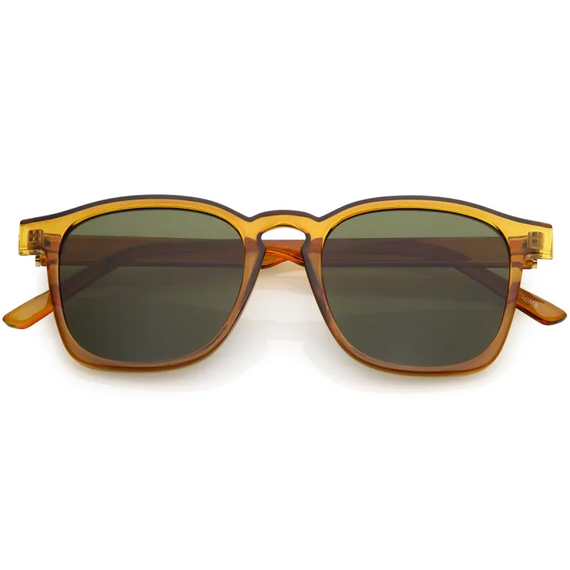 Classic Retro Dapper Horned Rim Transparent Frame Sunglasses C878 sold by ZeroUV