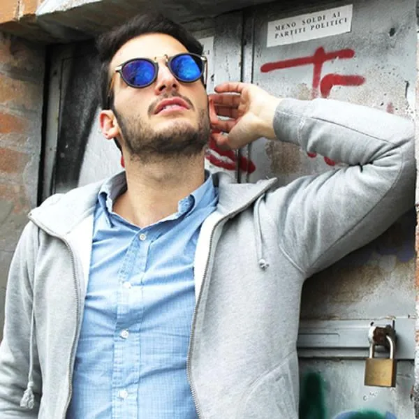 Vintage Steampunk Inspired Round Horned Rim Frame Sunglasses sold by ZeroUV product image thumbnail 3