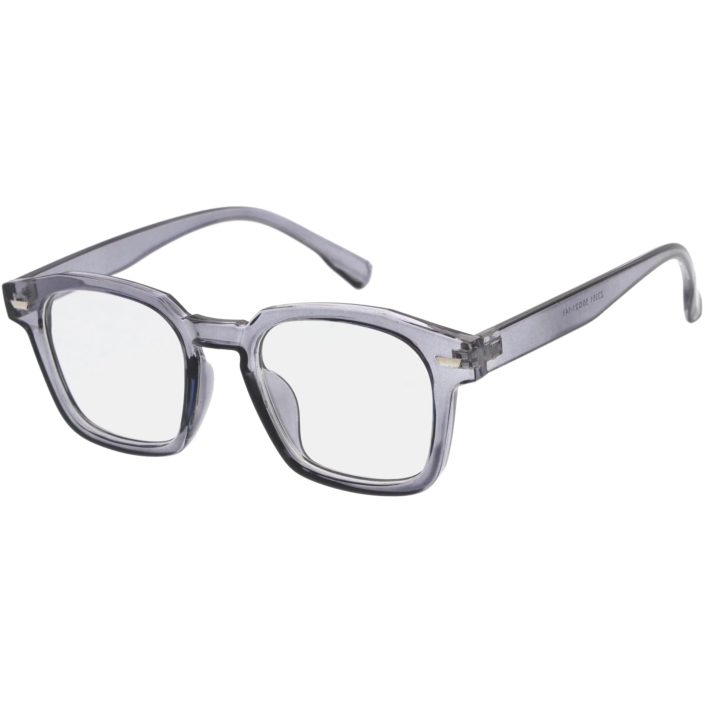 Retro Keyhole Square Horn Rimmed Blue Light Filter Glasses D084 sold by ZeroUV product image thumbnail 5