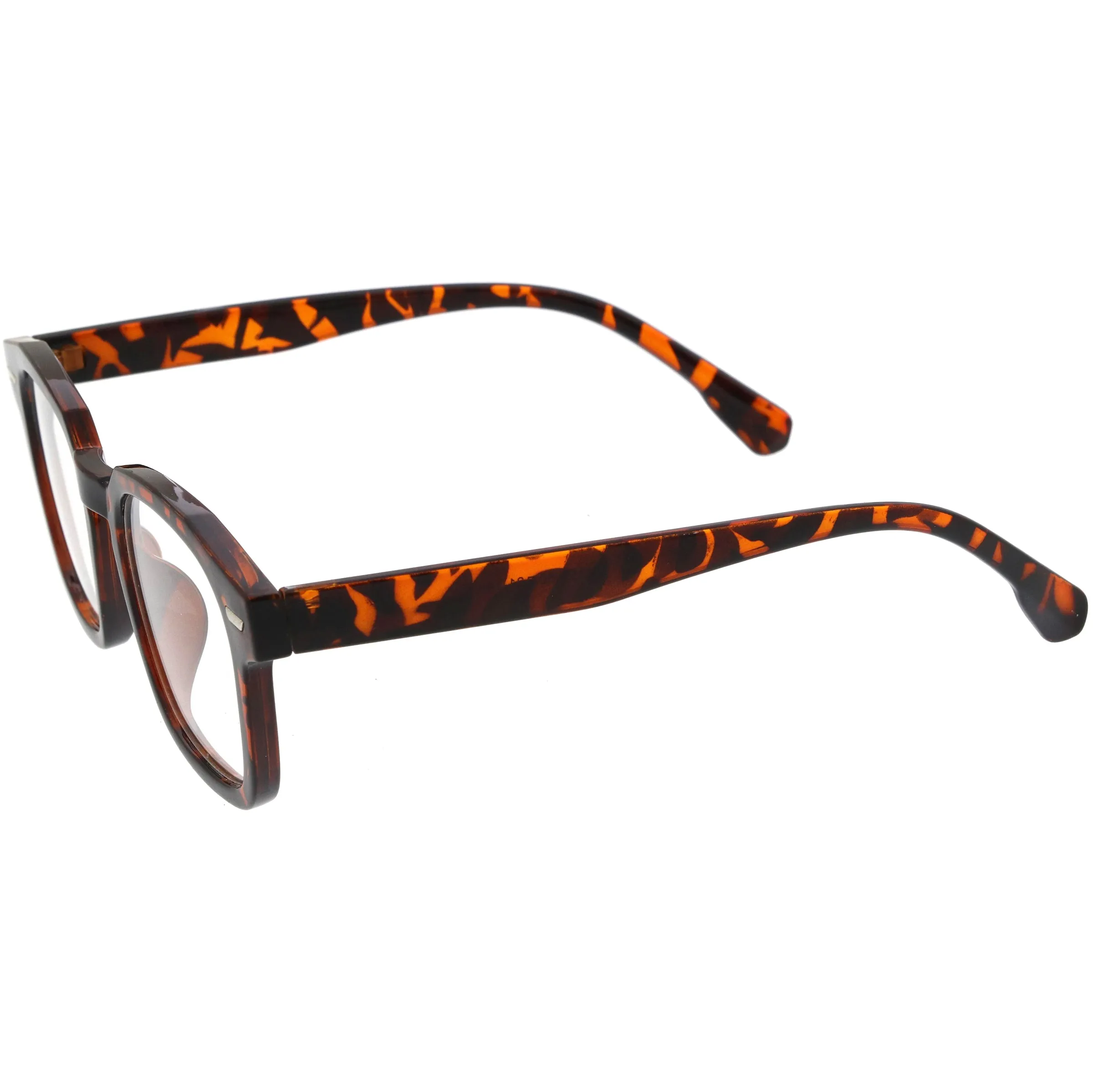 Retro Keyhole Square Horn Rimmed Blue Light Filter Glasses D084 sold by ZeroUV product image thumbnail 3