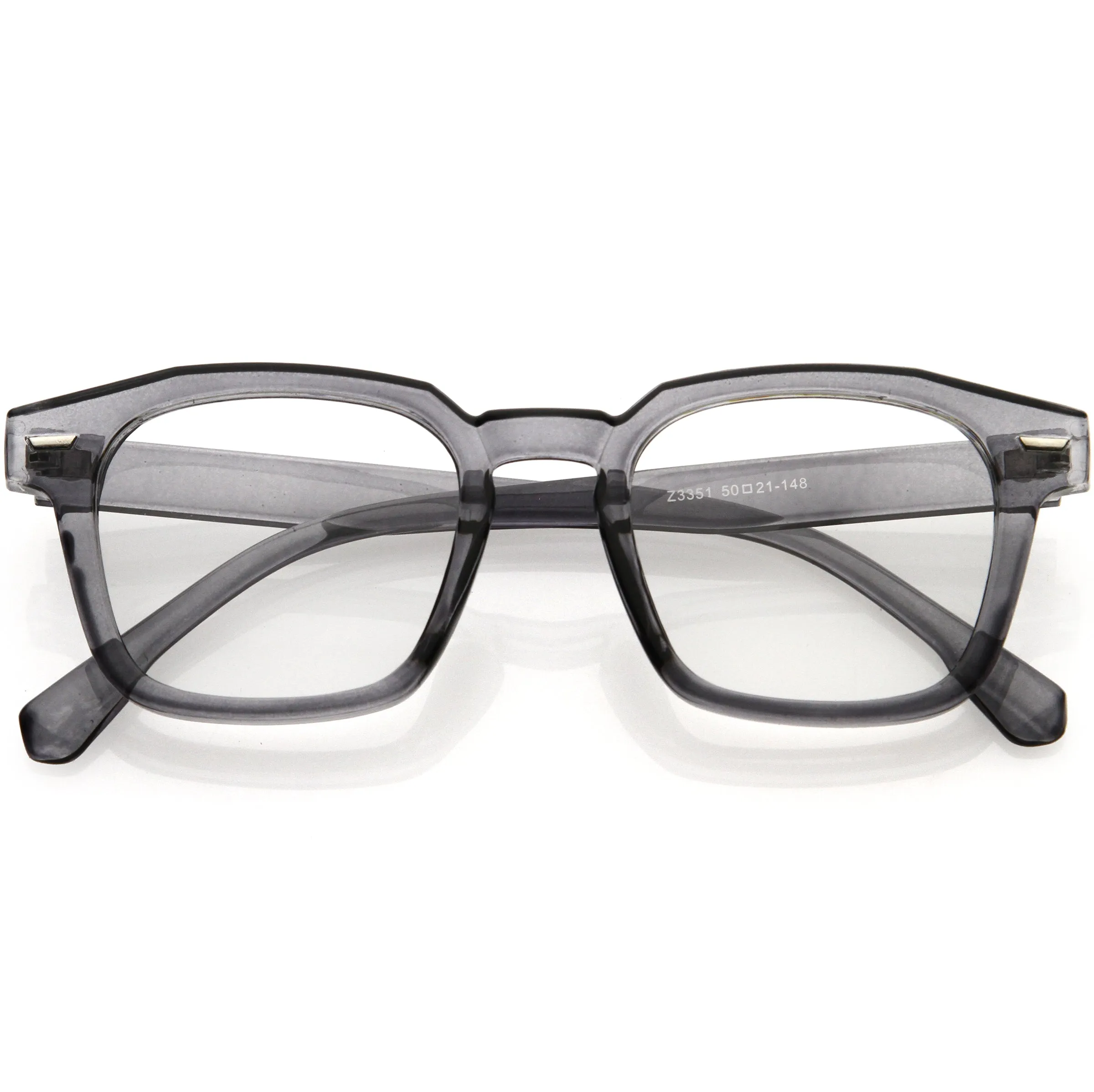 Retro Keyhole Square Horn Rimmed Blue Light Filter Glasses D084 sold by ZeroUV product image thumbnail 4