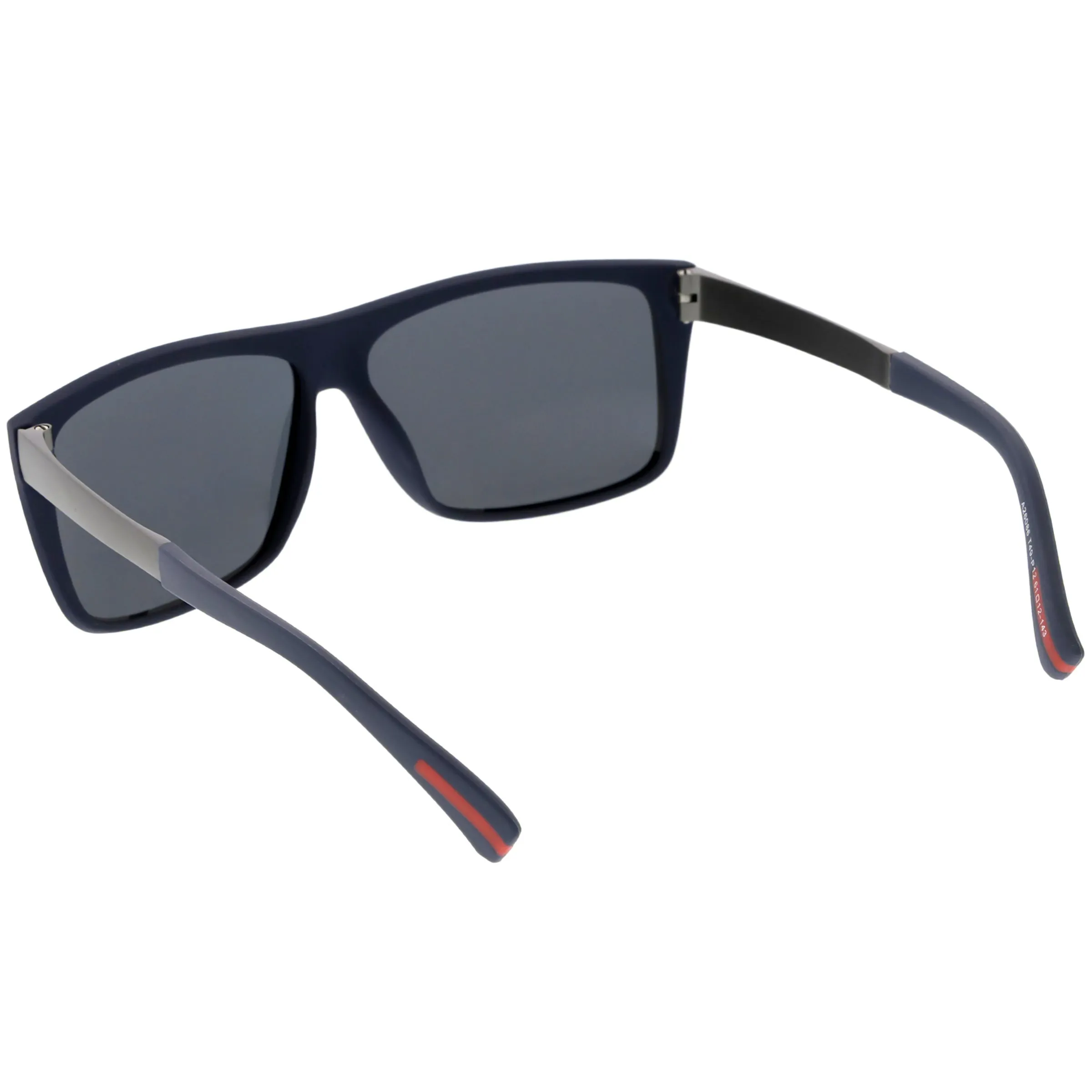 Action Sport Large Flat Top Polarized Lens Rectangle Sunglasses C890 sold by ZeroUV product image thumbnail 4