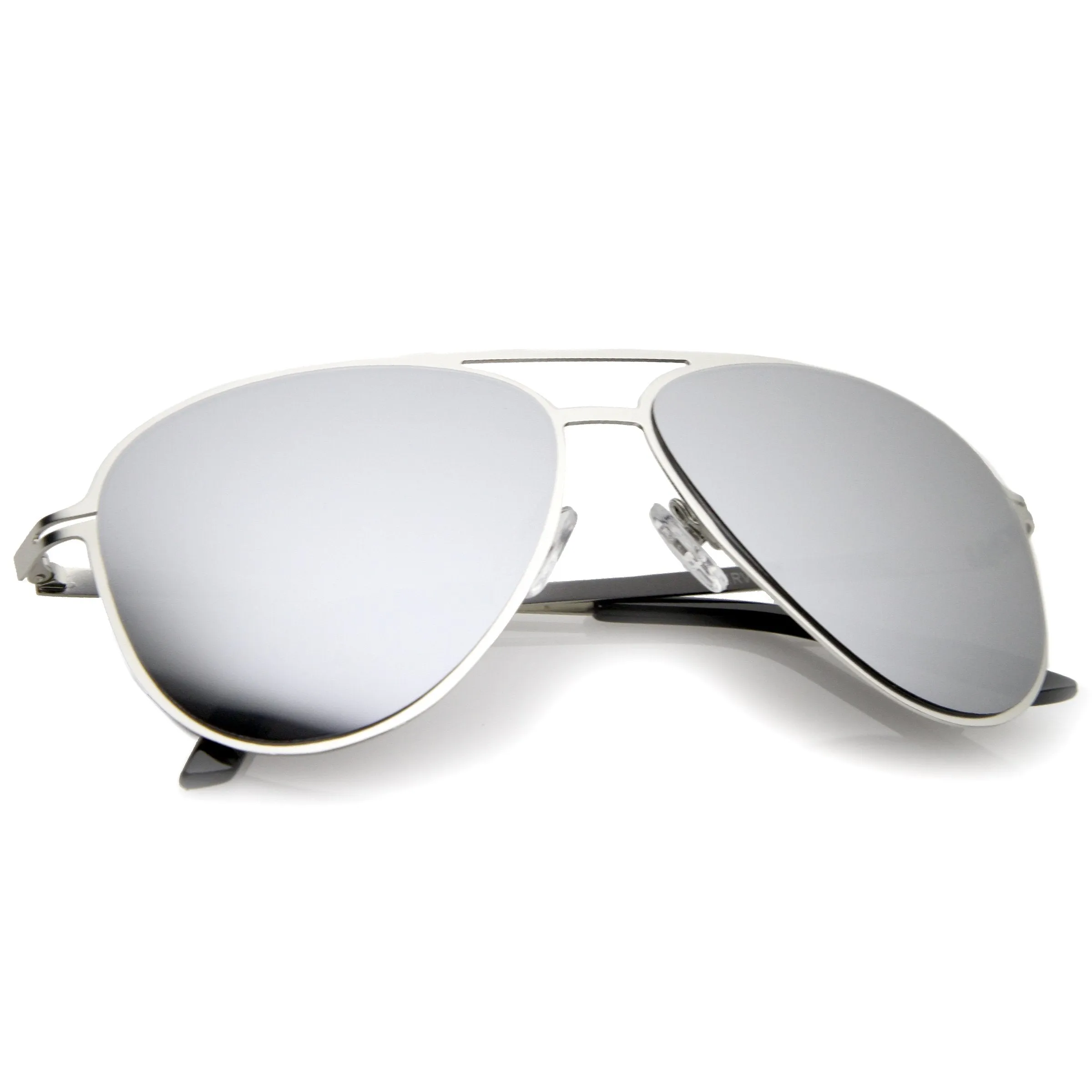 Modern Sports Mirrored Lens Metal Aviator Sunglasses 58mm A786 sold by ZeroUV product image thumbnail 4