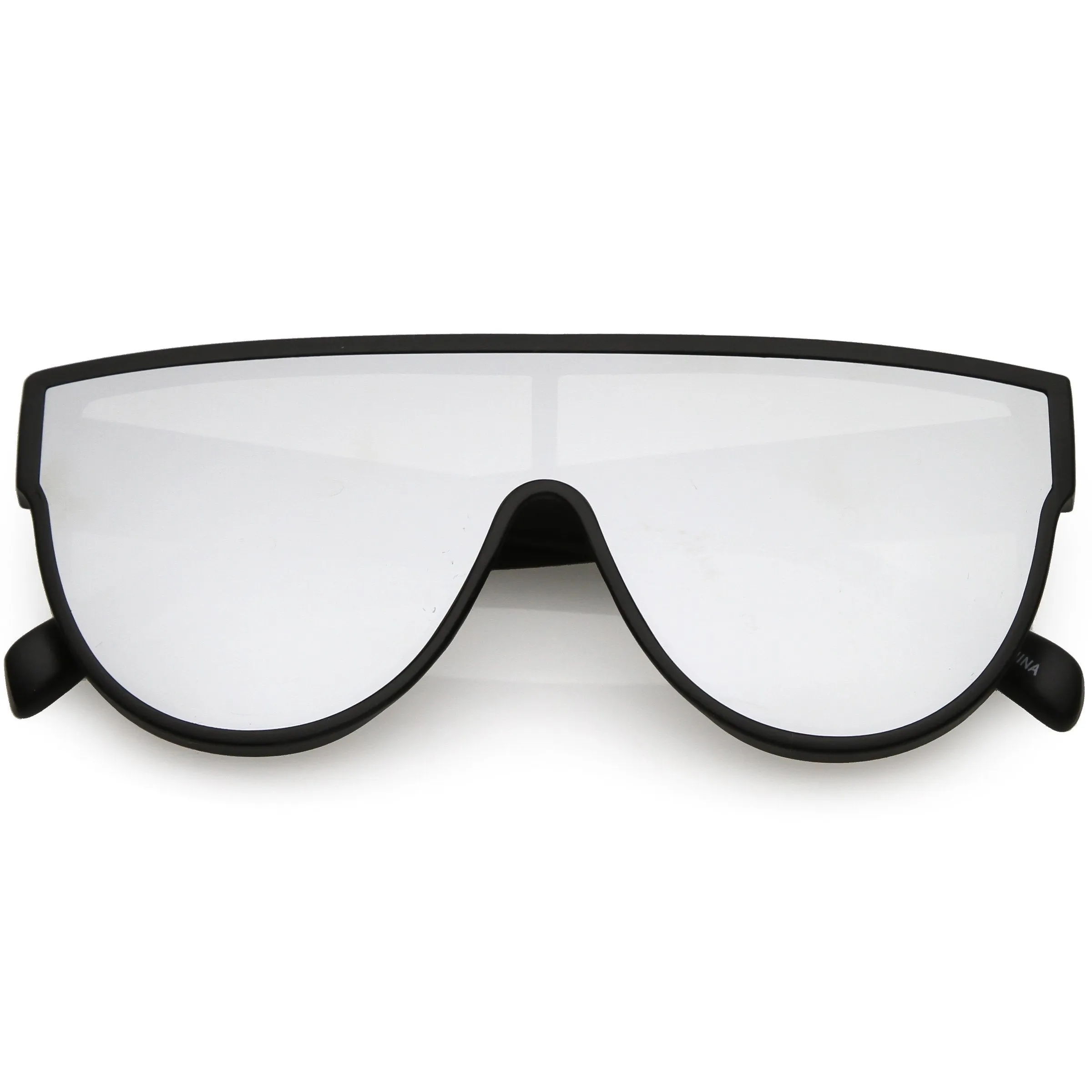 Retro Modern Infinity Mirrored Flat Lens Shield Sunglasses C558 sold by ZeroUV product image thumbnail 5